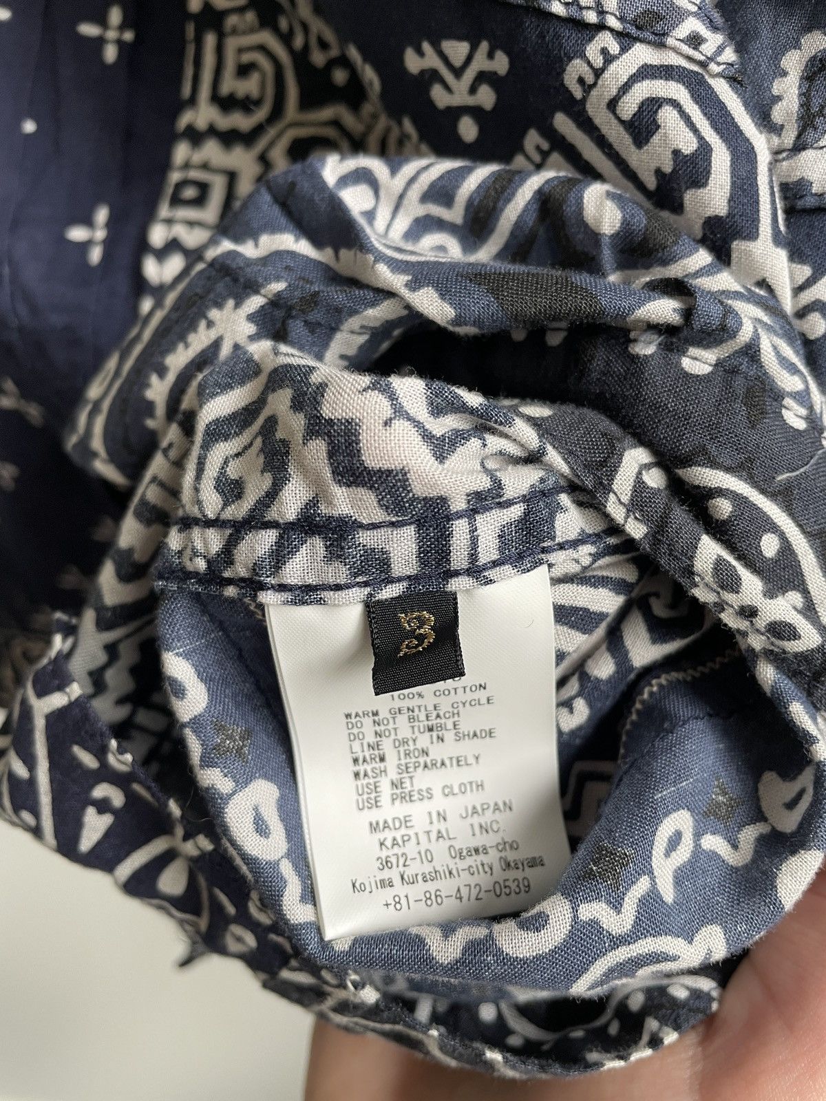 Kapital Patchwork Gauze Bandana 1st Jacket - Navy Size US L / EU 52-54 / 3 - 4 Thumbnail