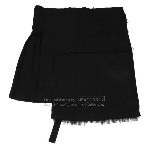 Comme des Garcons Comme des Garcons size M Black Retro Design Lace Skirt Size 22" - 6 Thumbnail