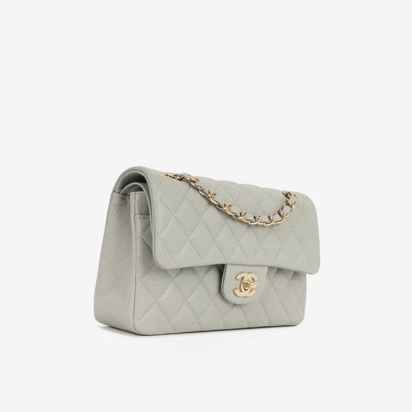 Chanel os11x0326 Size: OS / Small Double Classic Flap Bag in Grey Size ONE SIZE - 2 Thumbnail
