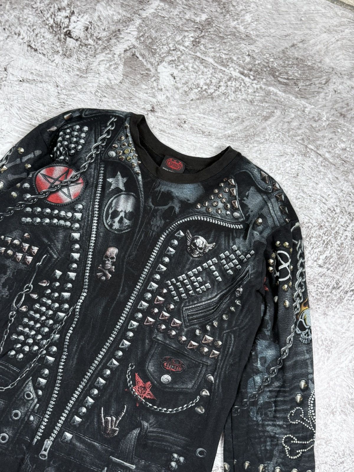 Affliction Vintage SPIRAL Gothic Satan Overprinted Long Sleeve Size US M / EU 48-50 / 2 - 3 Thumbnail