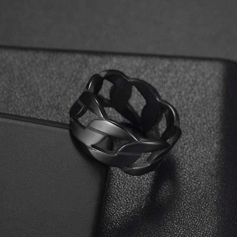 Jewelry × Vintage Silver Chain Fraternal Alliance Ring Size - 7-13 RGN Size ONE SIZE - 5 Thumbnail