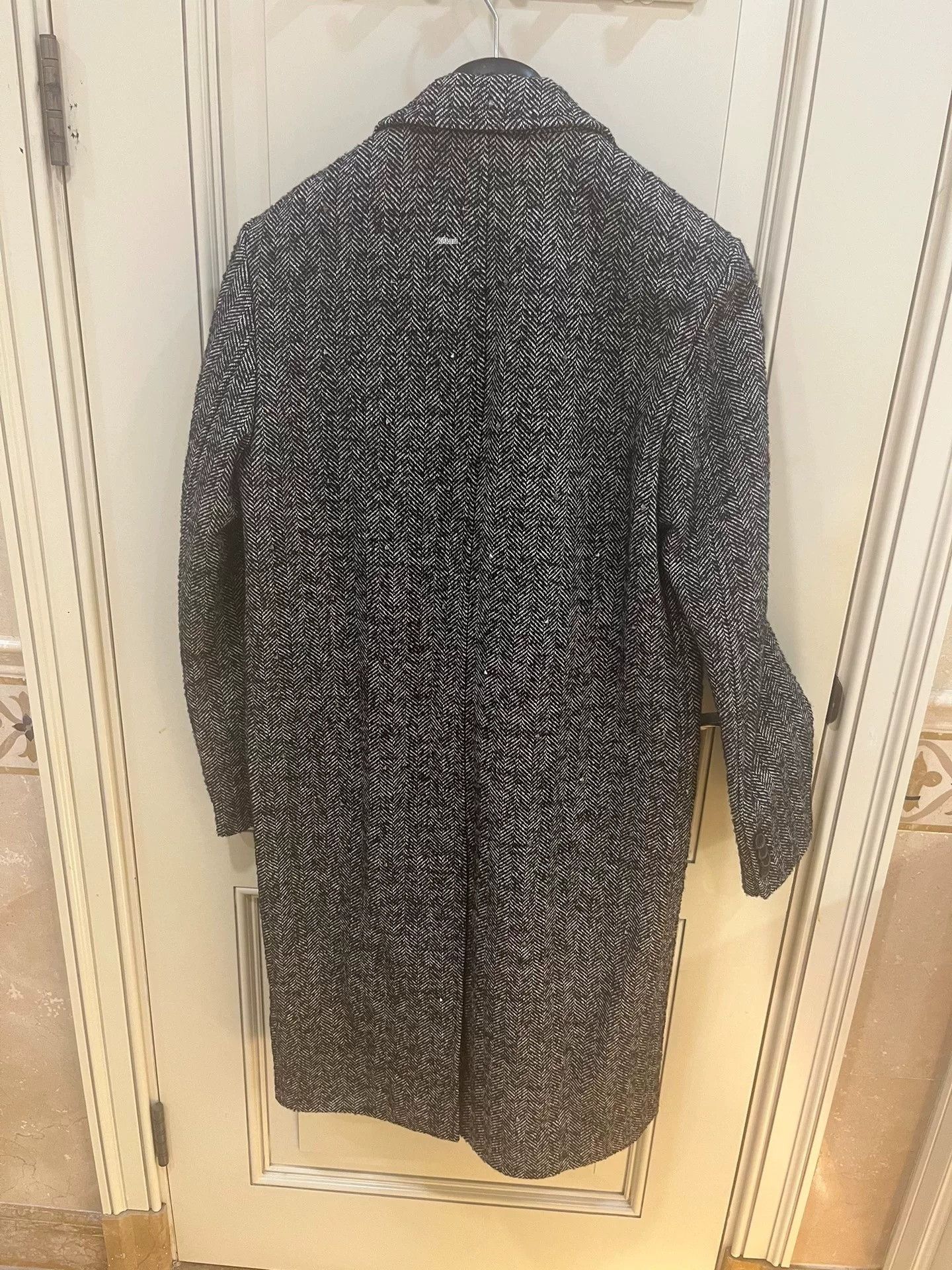 Valentino Valentino Gray Herringbone Rockstud Wool Coat Size US S / EU 44-46 / 1 - 5 Thumbnail