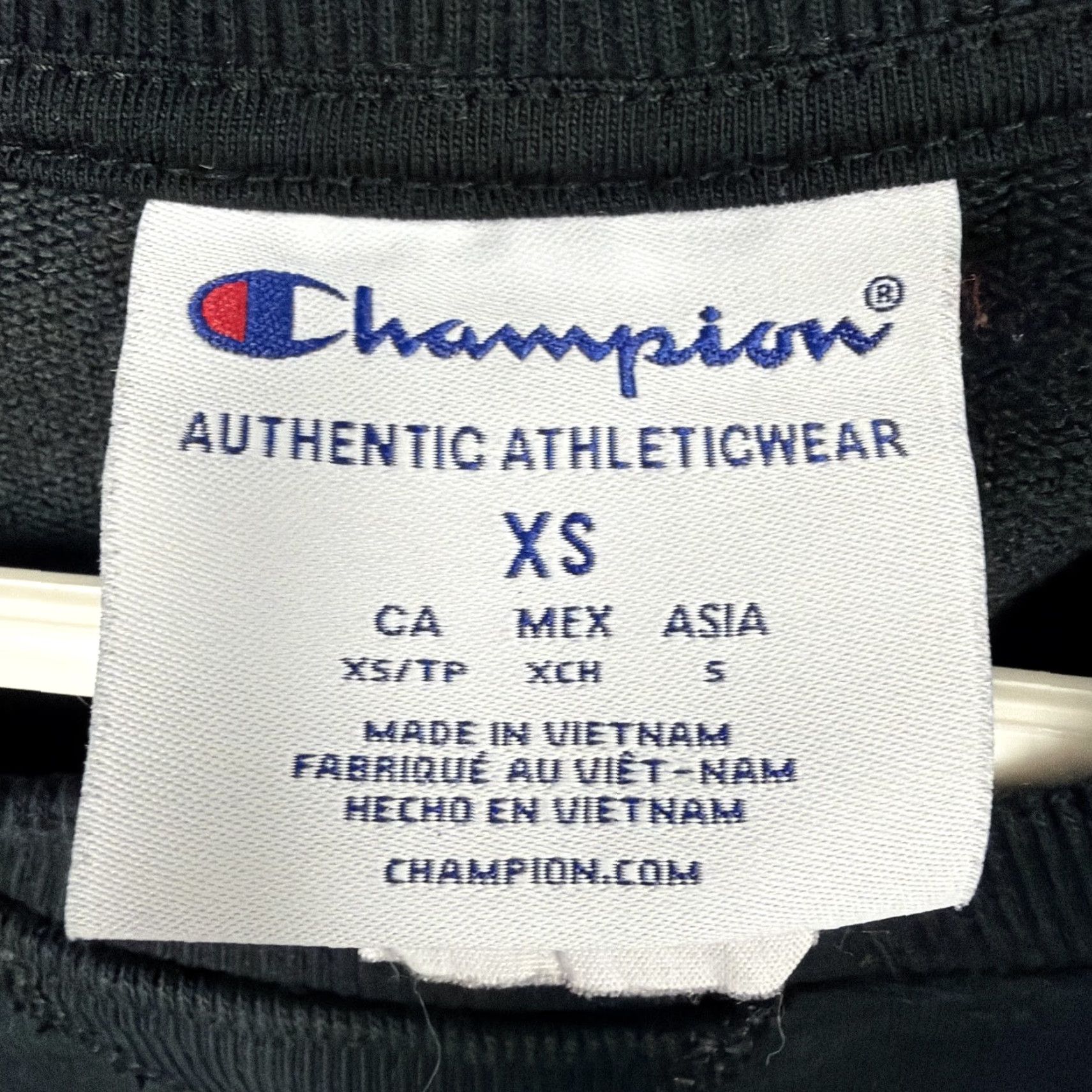 Champion Champion Sweatshirt XS Black Logo Tape Crewneck Pullover Athletic Cropped Womens Size XS / US 0-2 / IT 36-38 - 5 Thumbnail