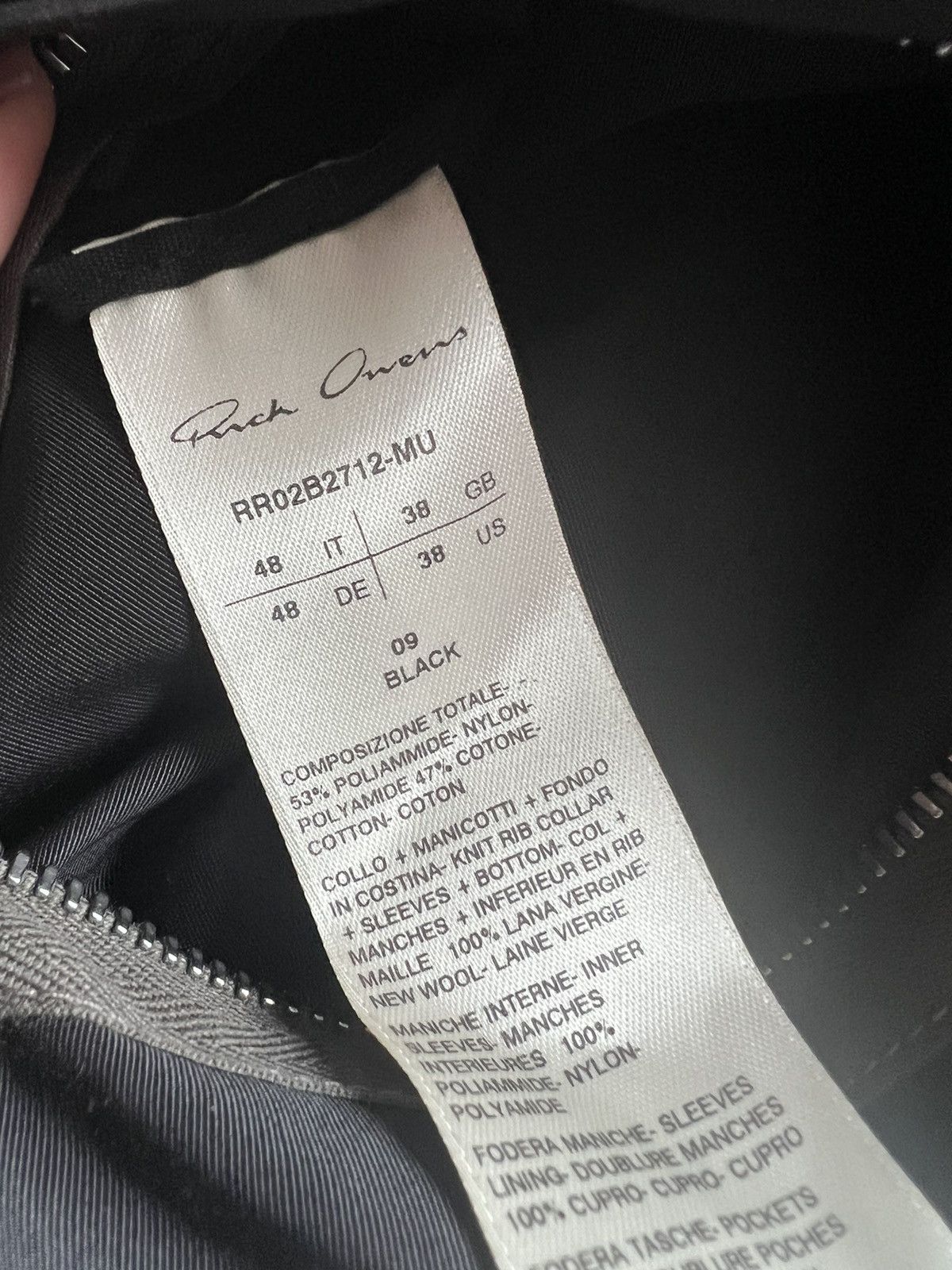 Rick Owens 🔥 Rick Owens FW22 Strobe Gauntlet bomber jacket Size US M / EU 48-50 / 2 - 10 Thumbnail