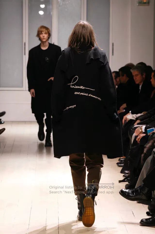 Yohji Yamamoto YOHJI YAMAMOTO French Embroidered Wool Cardigan Size US L / EU 52-54 / 3 - 3 Thumbnail