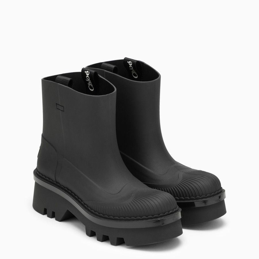 Chloe o1d2blof0824 Waterproof Ankle Boots in Black Size US 9 / IT 39 - 5 Thumbnail