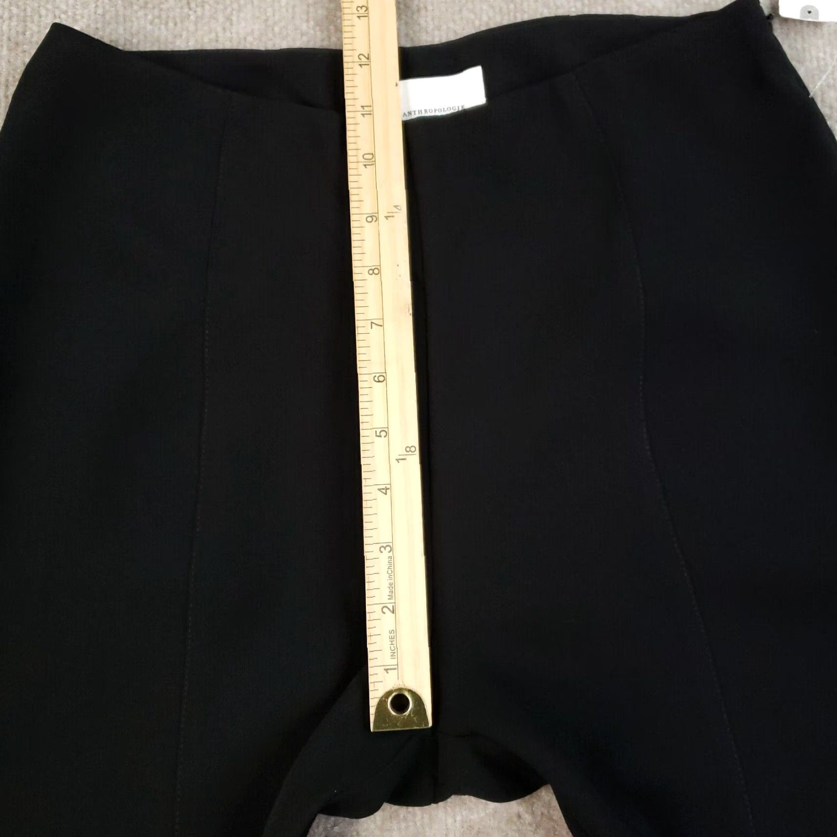Anthropologie VINTAGE Anthropologie Zinnia High Rise Tulip Hem Pants Womens 4 Black Boho Dress Pants Flared Regular Mens? Size 27" / US 4 / IT 40 - 7 Thumbnail