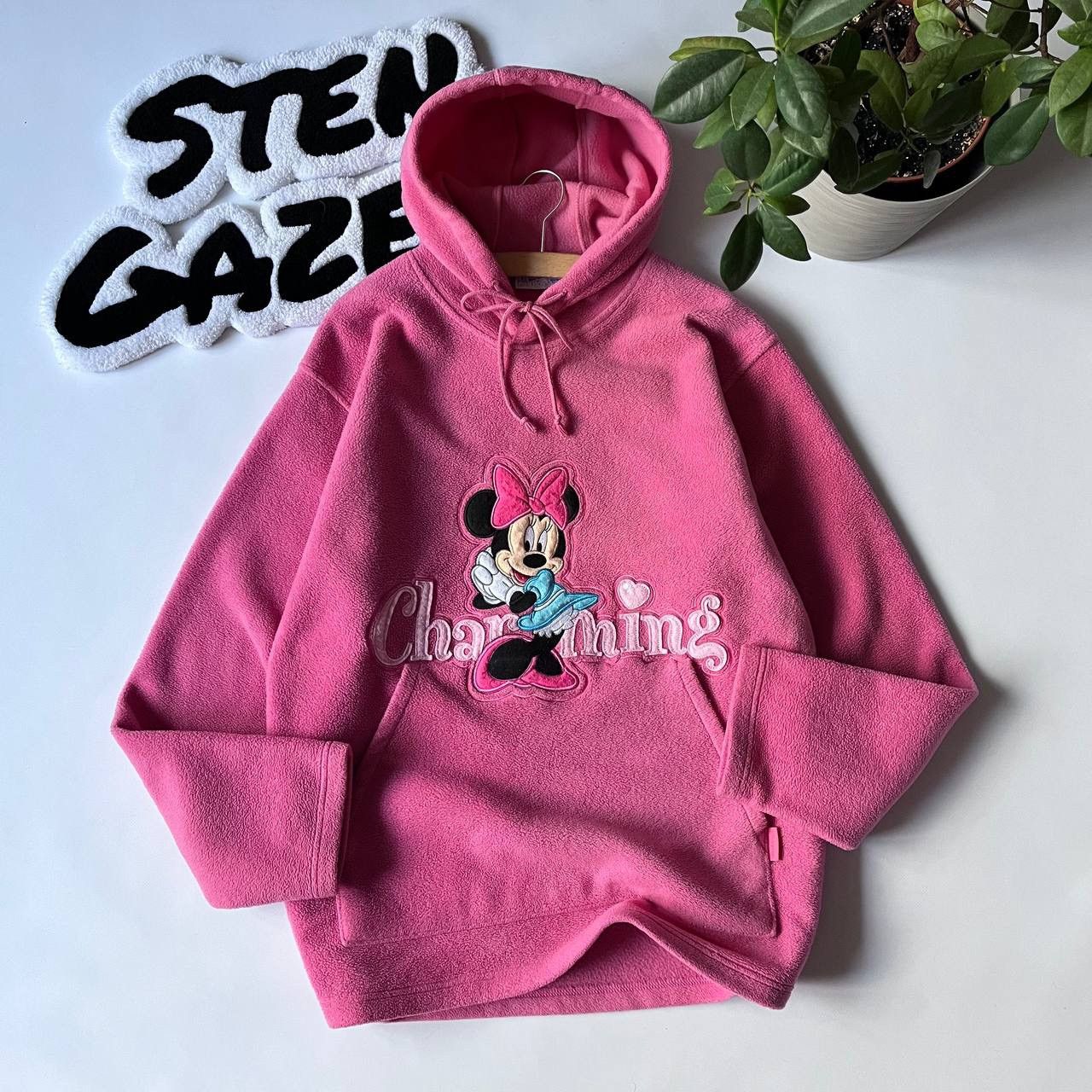 Disney × Vintage Disneyland Resort Paris Mickey Mouse Big Logo Fleece Hoodie Size M / US 6-8 / IT 42-44 - 1 Thumbnail