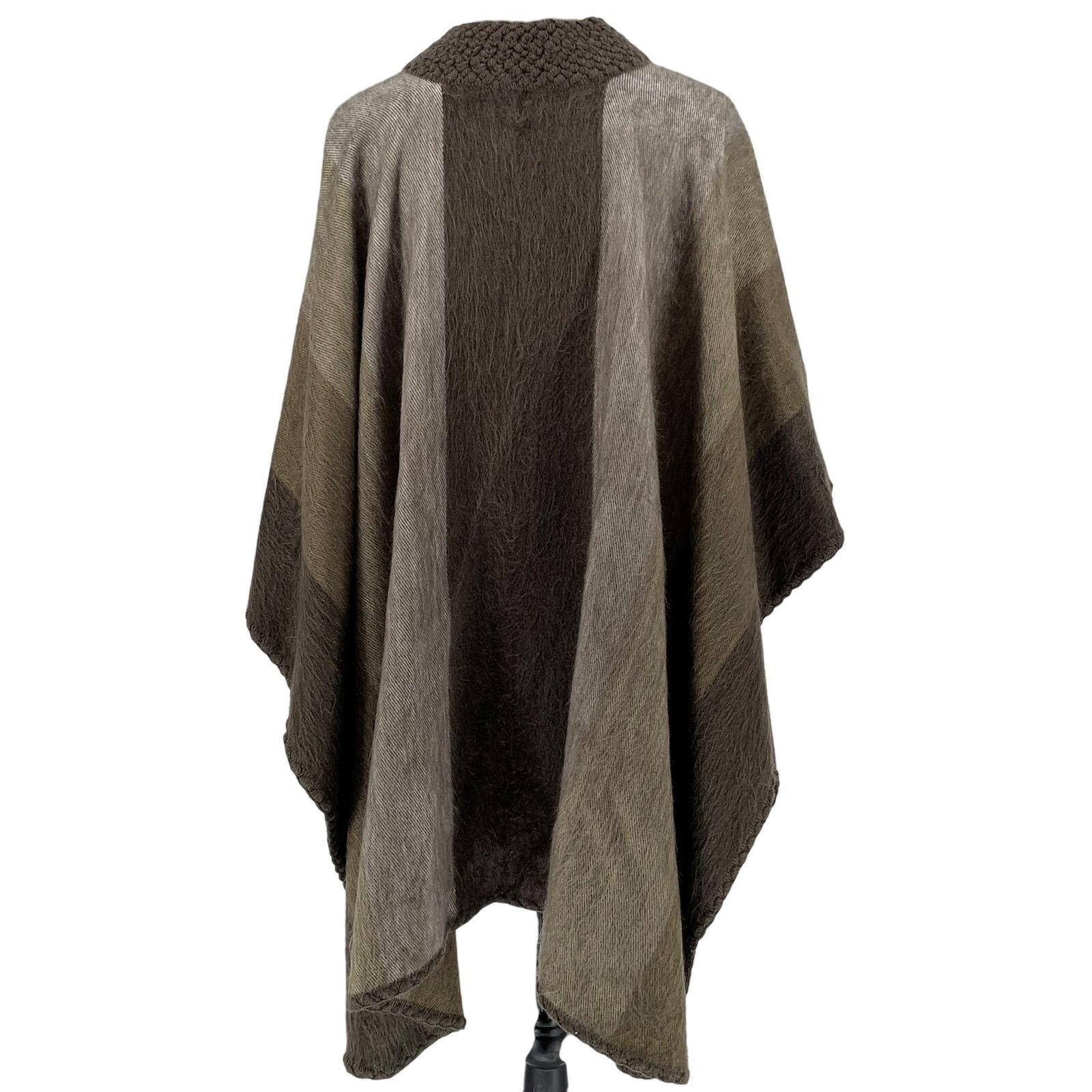 Other Light Brown Baby Alpaca Wool Cape Poncho Shawl Coat OSFM Size ONE SIZE - 5 Thumbnail
