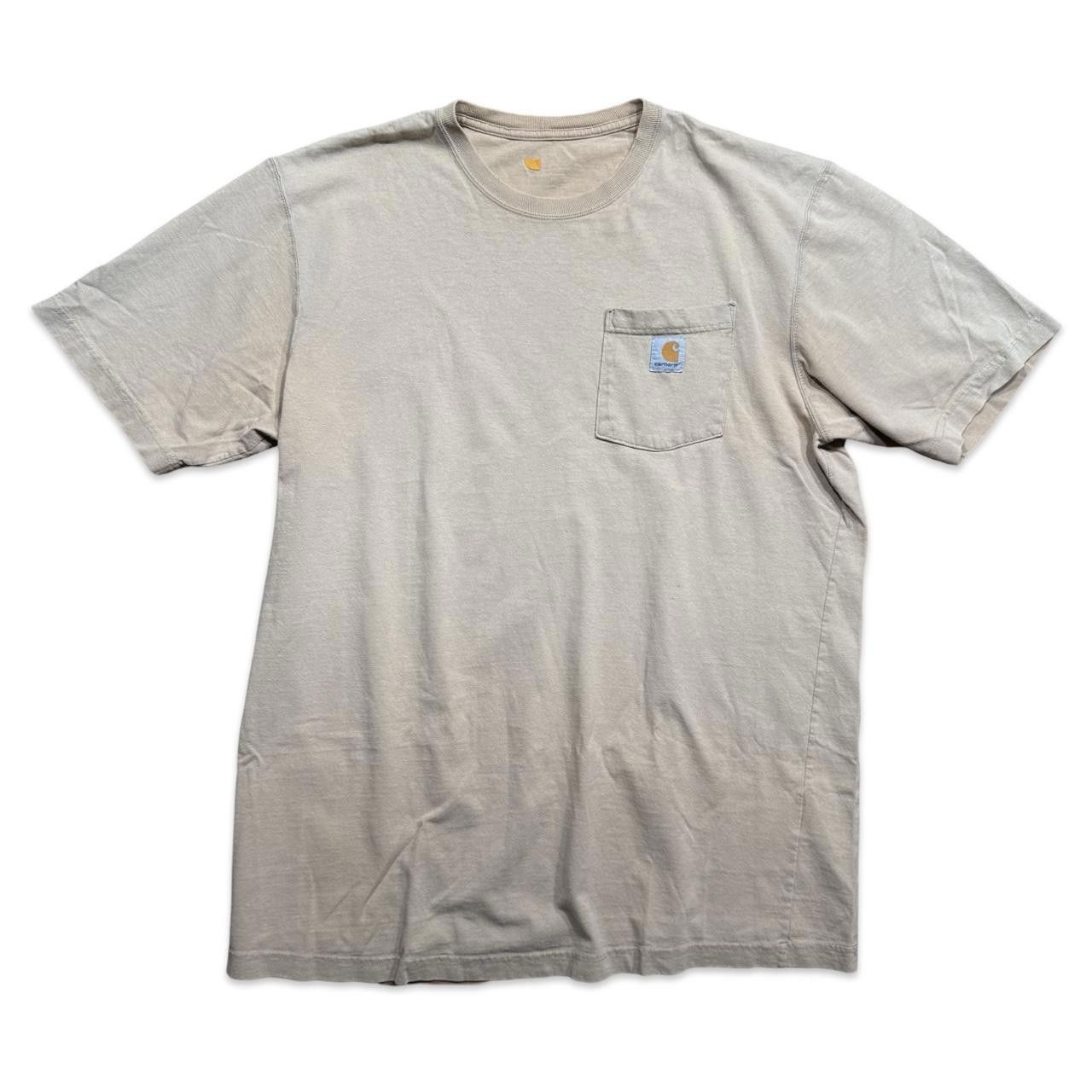 Carhartt Carhartt khaki tan logo patch pocket tee Size US L / EU 52-54 / 3 - 1 Thumbnail