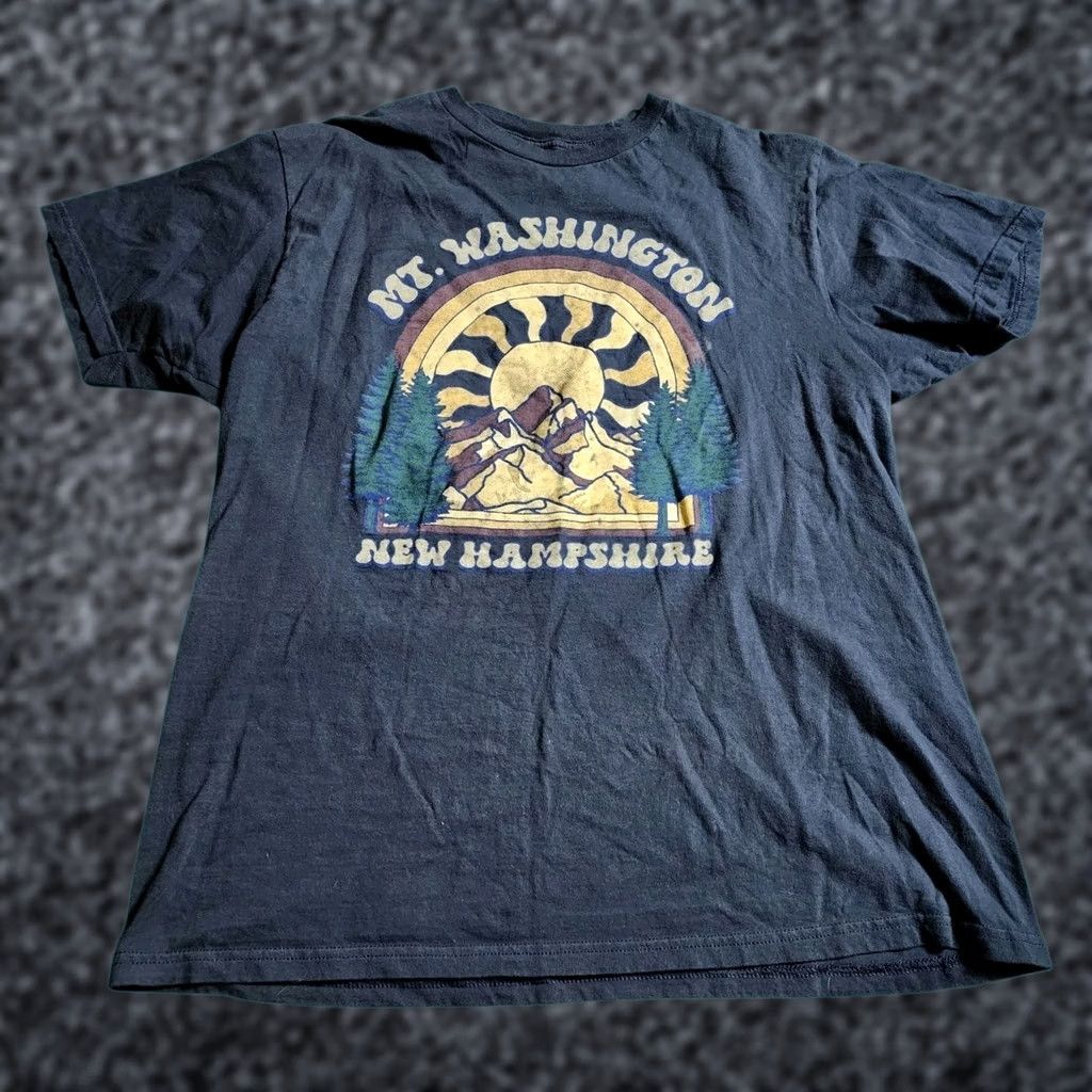 Vintage VINTAGE Prairie Mountain T-Shirt Men L Blue Crew Neck Short Sleeve Cotton Logo Mt. Washington New Hampshire Travel Souvenir Destination Shirt Mens Size US L / EU 52-54 / 3 - 1 Thumbnail