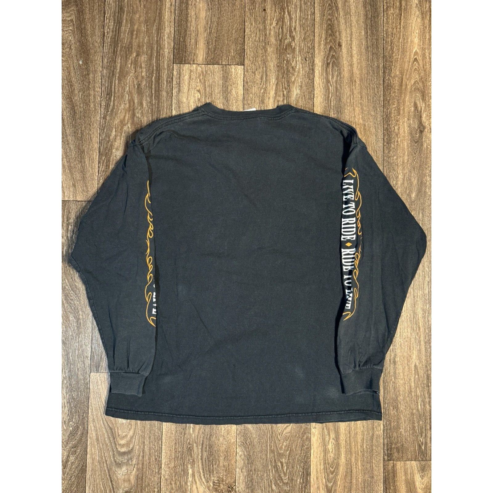 Delta VINTAGE Biker T-Shirt Black XL Men Long Sleeve 2000s Forever Y2K Delta Size US XL / EU 56 / 4 - 8 Thumbnail