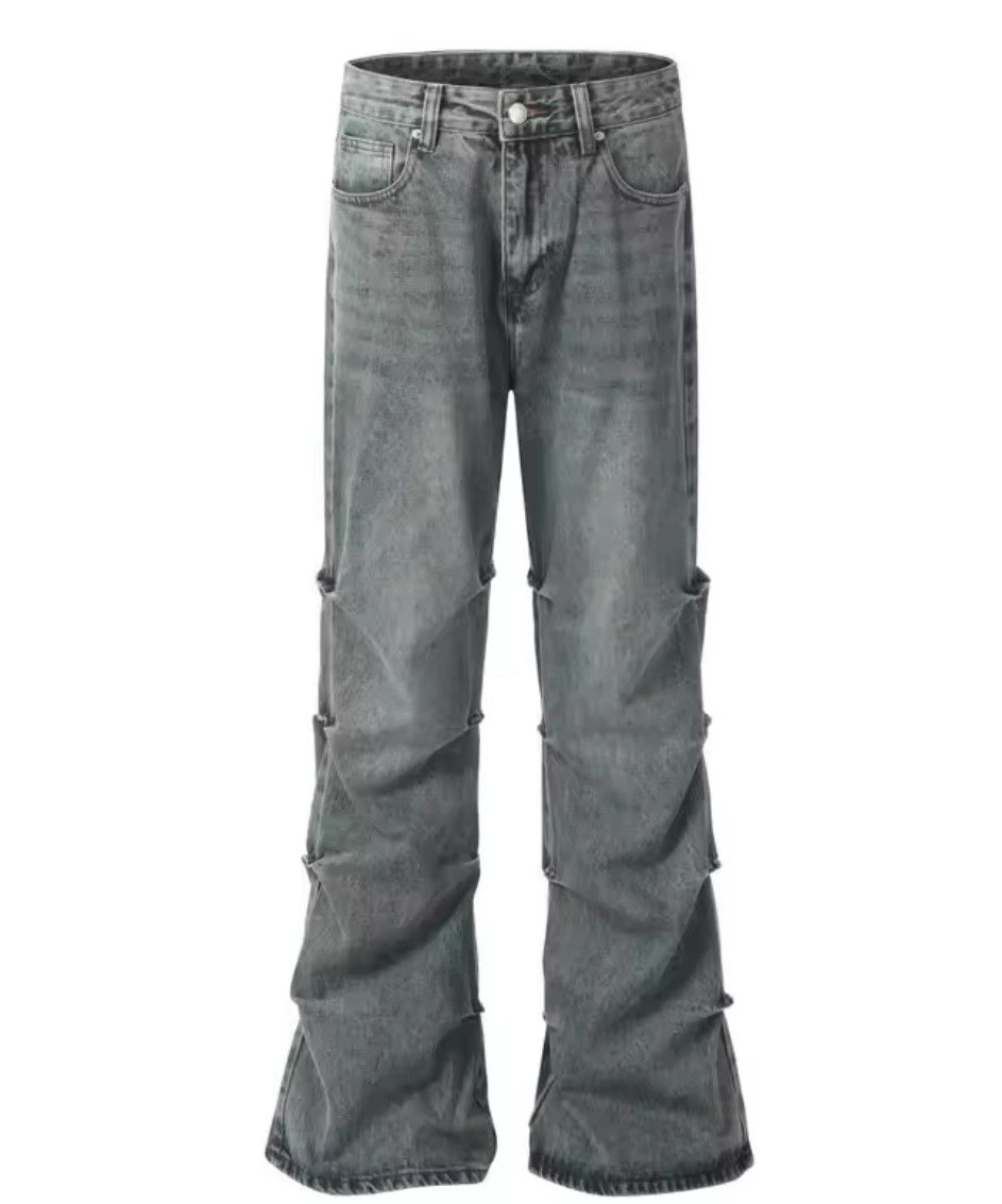 Jean × Vintage Distressed Micro-flare Jeans Size US 31 - 3 Thumbnail