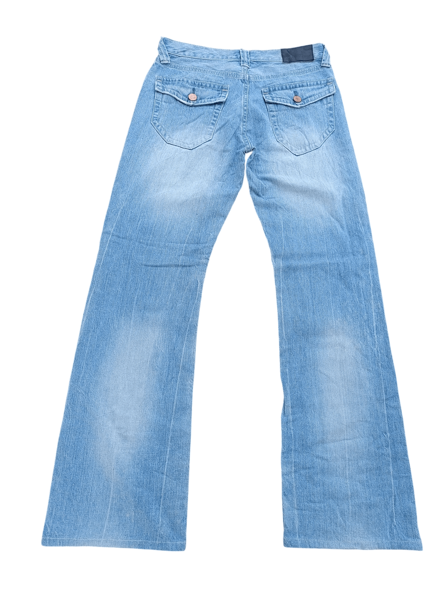Japanese Brand 💥 Vintage 90s Style Uniqlo Washed Regular Fit Bootcut Jeans Size US 30 / EU 46 - 7 Thumbnail