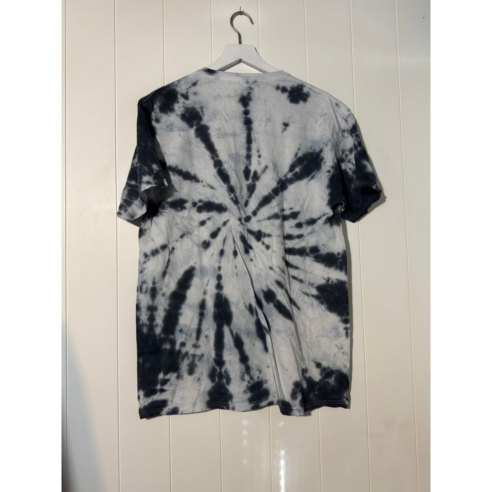 Other ACDC Back in Black Band T-Shirt Tie Dye Black White Medium Size L / US 10 / IT 46 - 3 Thumbnail