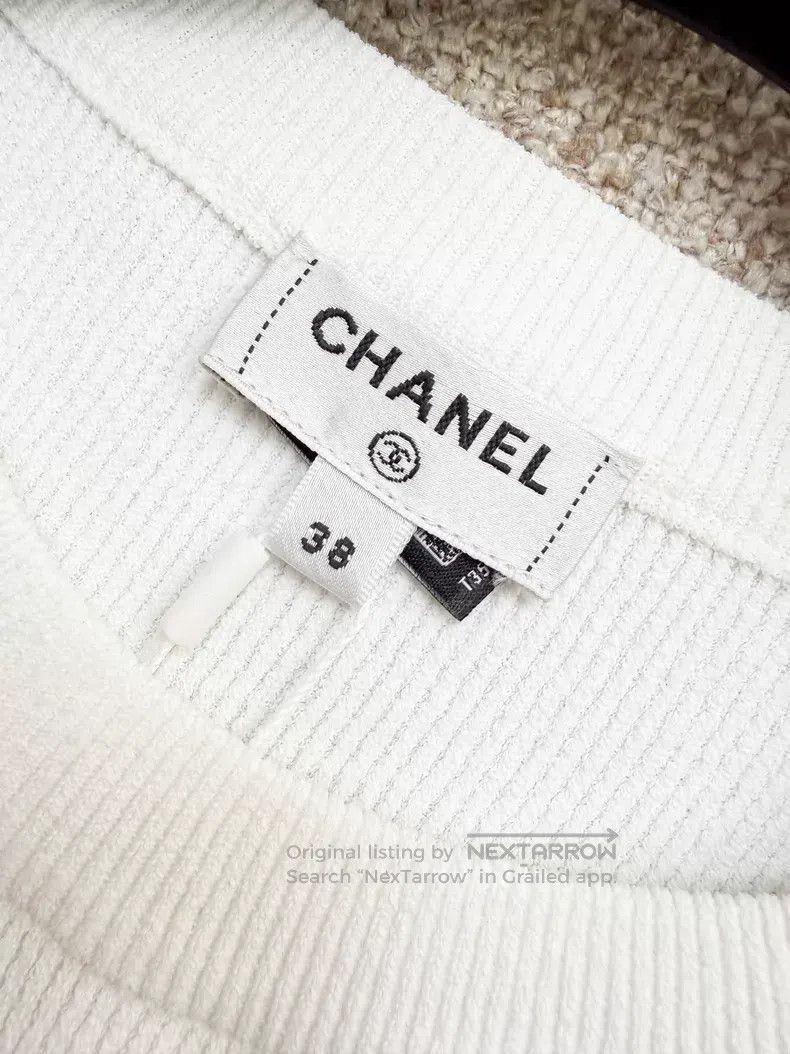 Chanel Chanel Silver silk striped long sleeves Size XS / US 0-2 / IT 36-38 - 6 Thumbnail