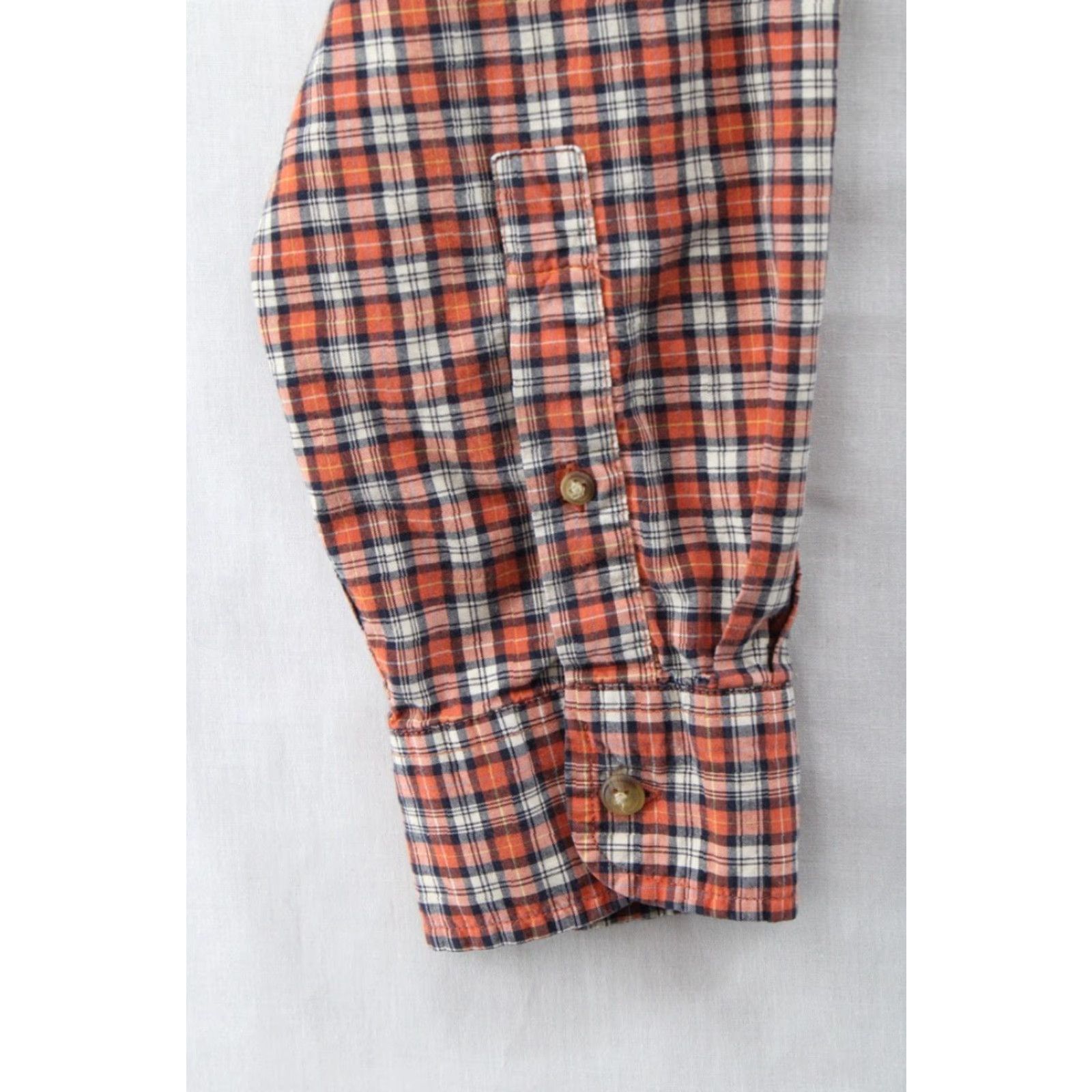 Chaps Chaps Long Sleeve Shirt Men's Large Orange Plaid Cotton Button Down Casual Shirt Size US L / EU 52-54 / 3 - 2 Thumbnail