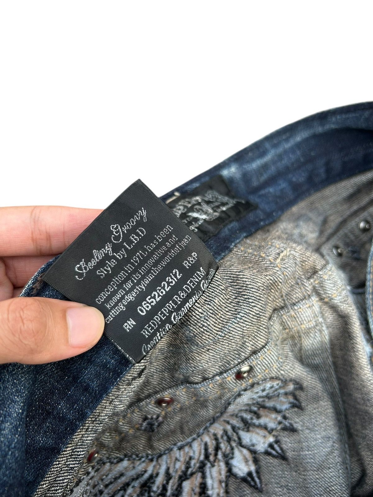If Six Was Nine Red Pepper Japan Punk Distressed Denim Jeans Size US 31 - 15 Thumbnail