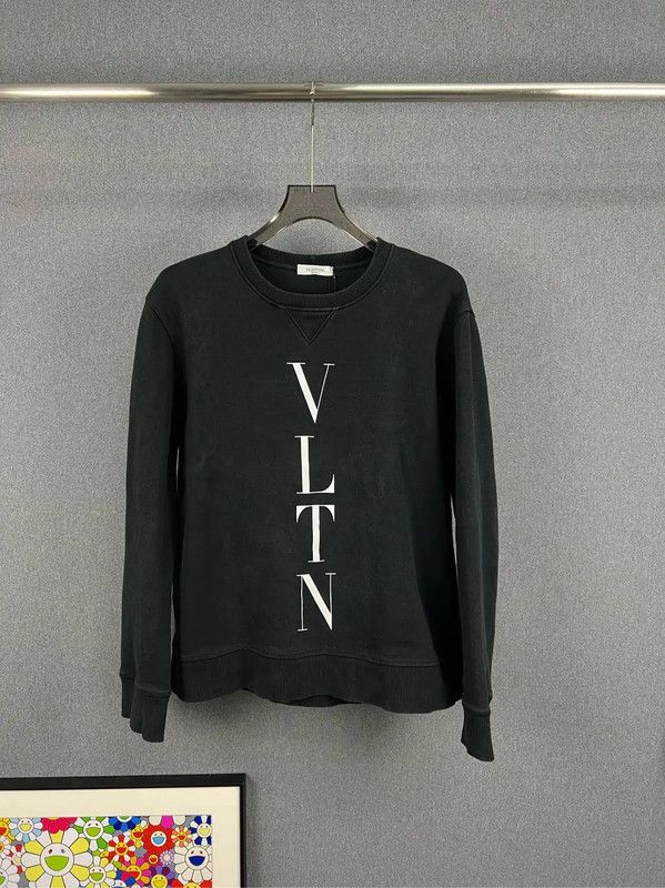 Valentino Valentino Black Men's Sweatshirt with VLTN Print 0089 Size US L / EU 52-54 / 3 - 1 Thumbnail