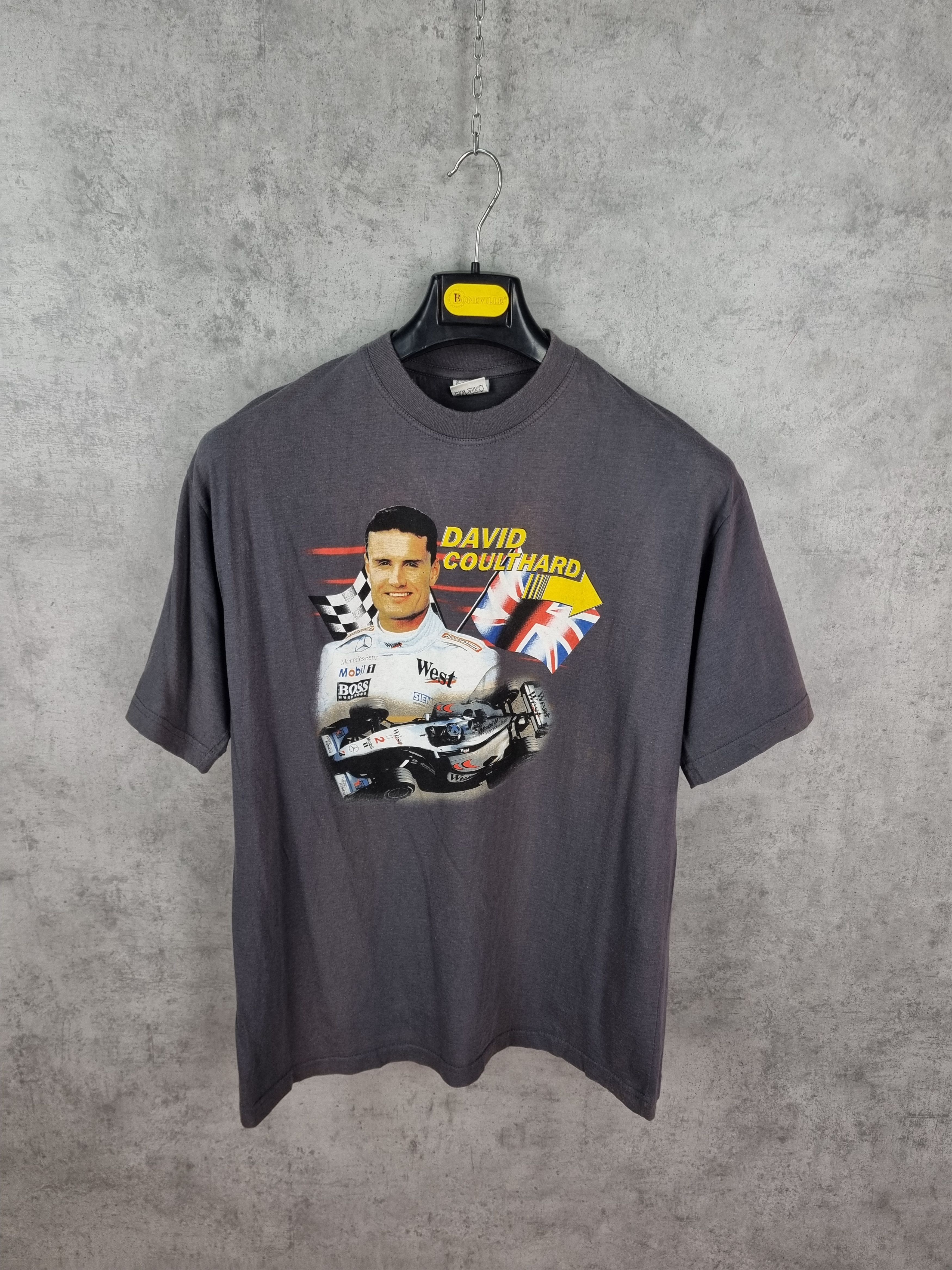 Vintage Portret David Coulthard MOTTORAD Vintage Tee Shirt Size US XL / EU 56 / 4 - 2 Thumbnail