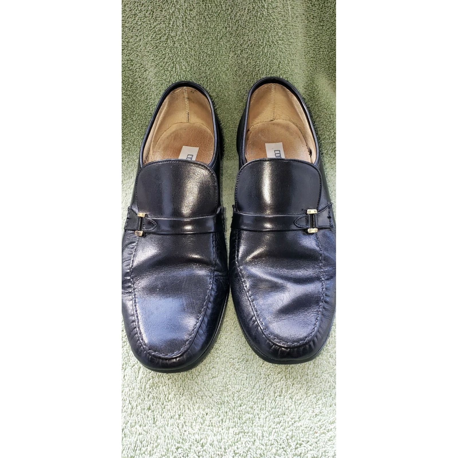 Florsheim Florsheim Loafers Comfortech Size 9.5D Black Gold Buckle Apron Toe Dress Leather Men Womens? Size US 10 / EU 43 - 3 Thumbnail