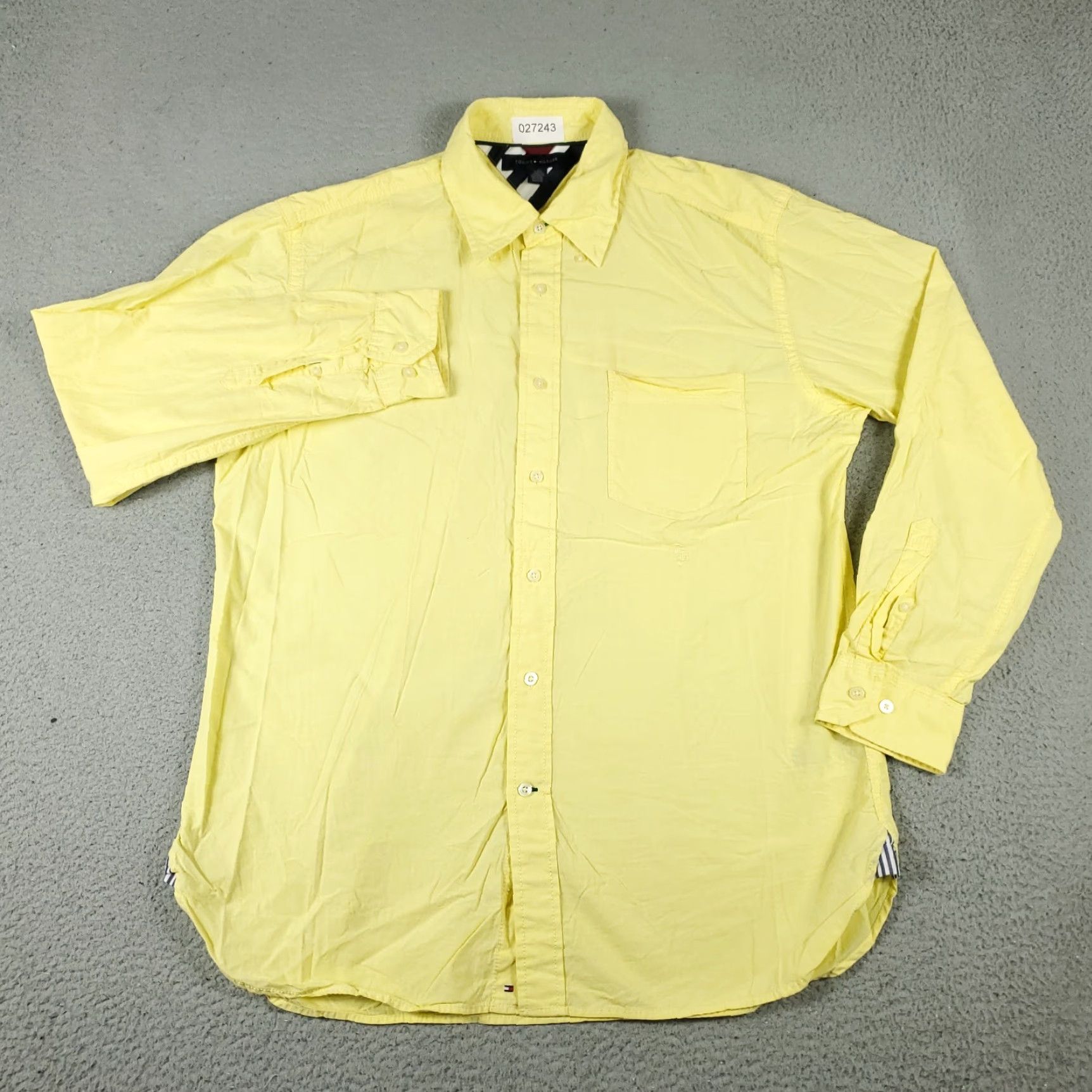 Tommy Hilfiger Tommy Hilfiger Shirt Mens Large Yellow Button-Up Long Sleeve Casual Solid Pattern Button-Up Details: Logo, Pockets, Regular Fit Womens? No. Size US L / EU 52-54 / 3 - 2 Thumbnail