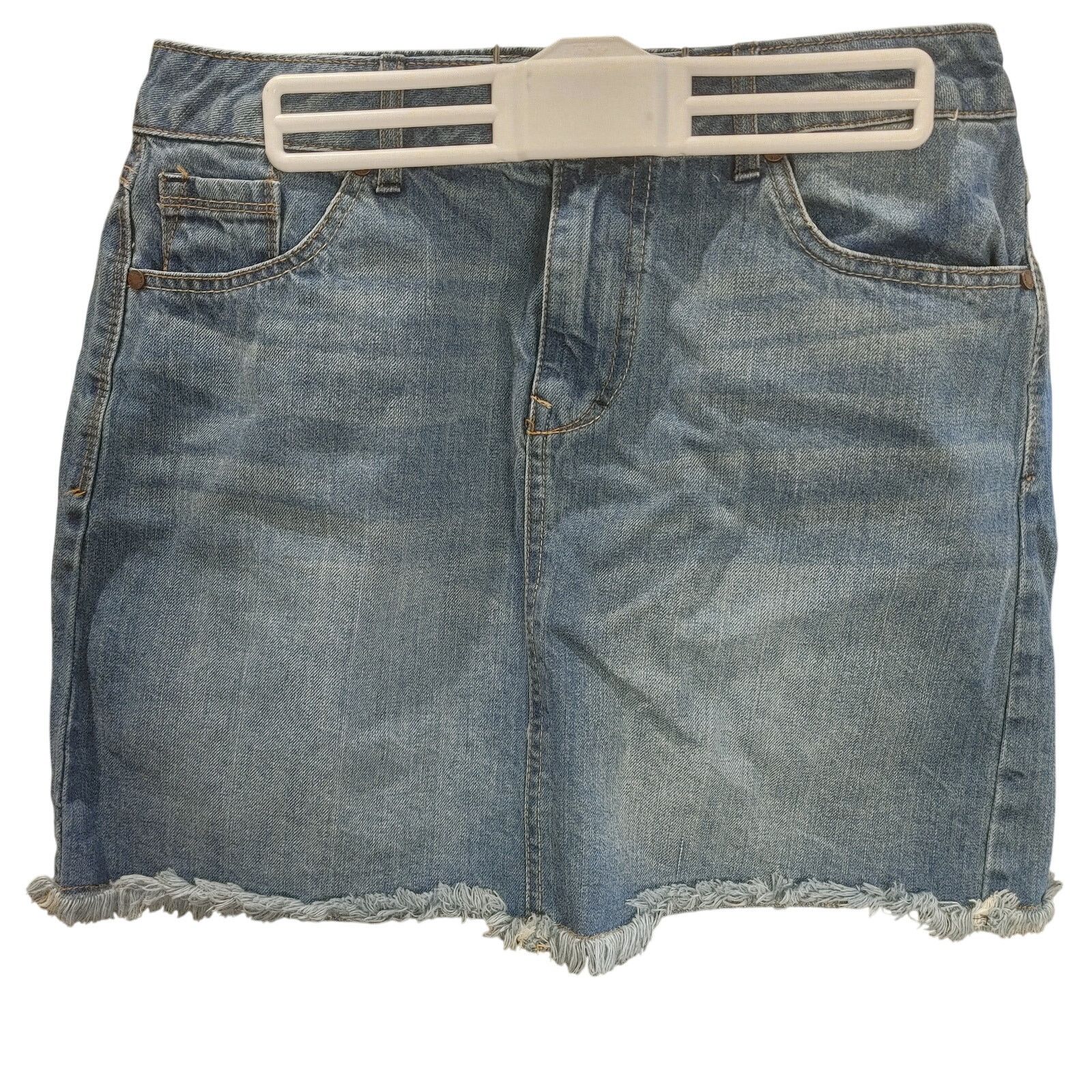 Other 1822 Denim Women's 10 Light Washed Blue Jean Mini Skirt Size 32" / US 10 / IT 46 - 1 Thumbnail
