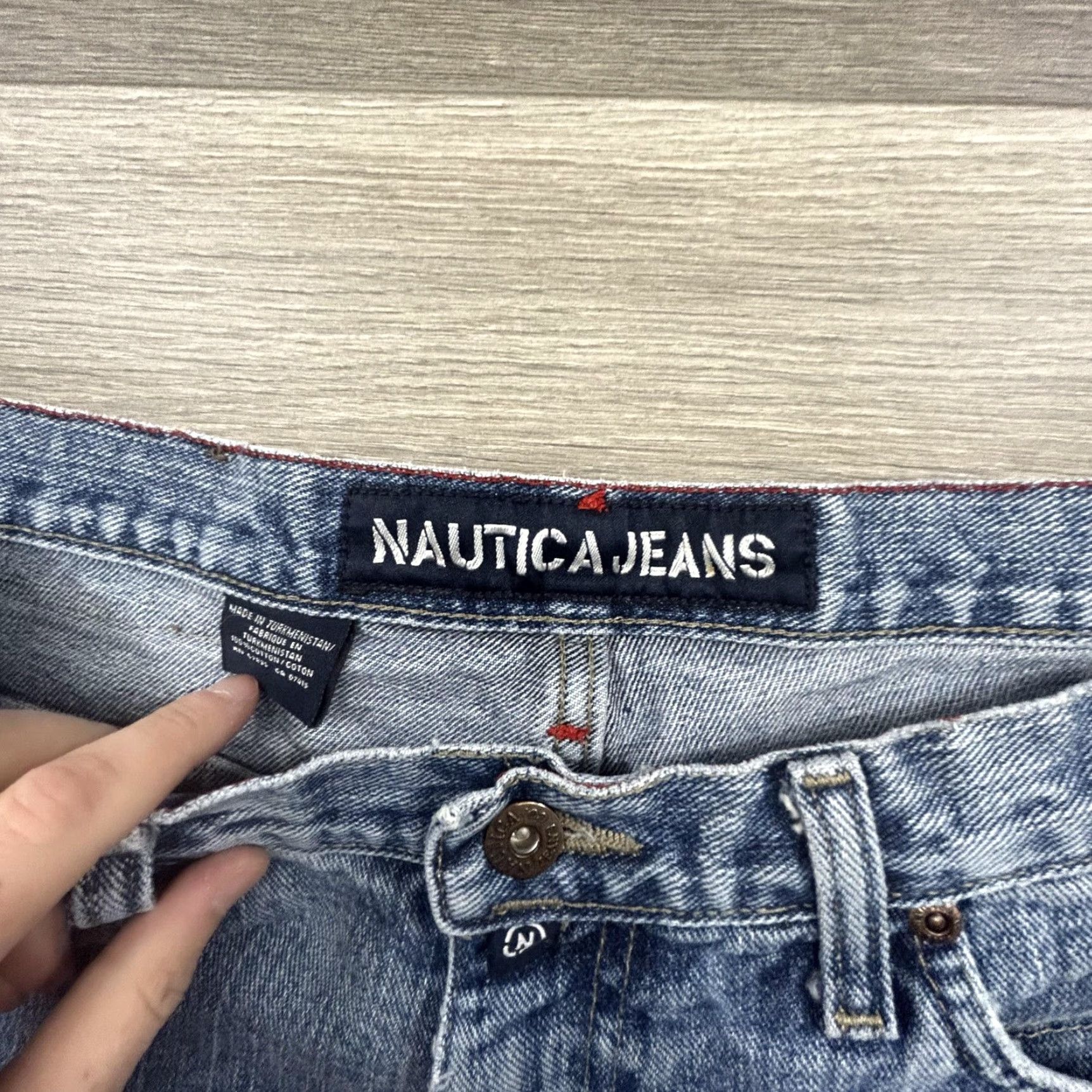 Nautica VINTAGE Nautica Jeans Company Jeans Mens 34x33 Relaxed Straight Leg Denim 90s Size US 34 / EU 50 - 4 Thumbnail