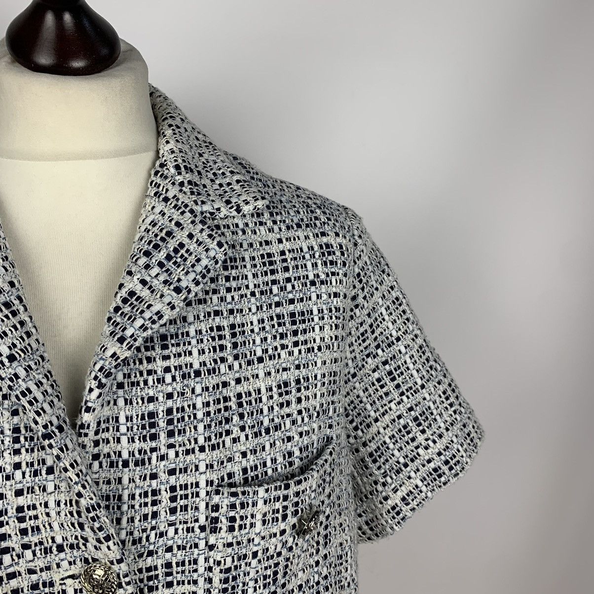Maje Maje cropped knit blazer jacket blue size 38 Size XS / US 0-2 / IT 36-38 - 7 Thumbnail