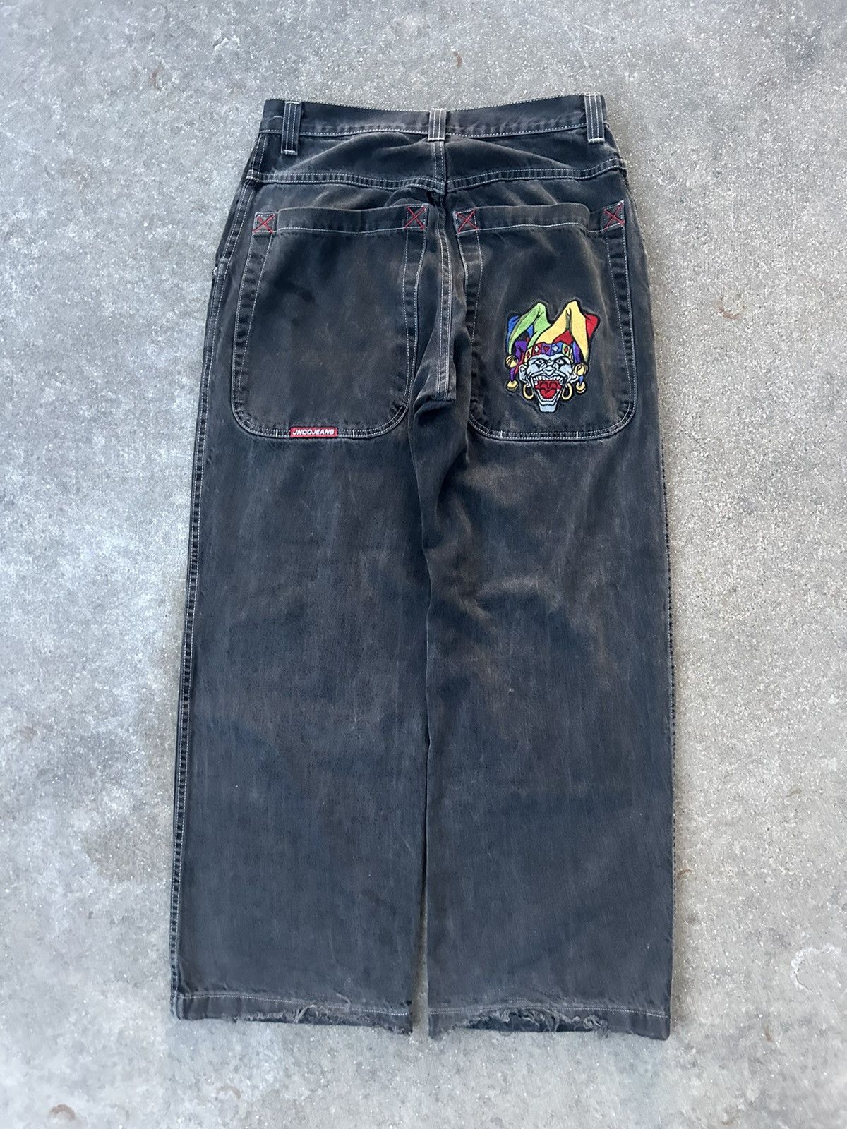 JNCO Vintage 00s Faded Black JNCO Jesters Jeans Grail Size 32x30 Size US 32 / EU 48 - 1 Thumbnail
