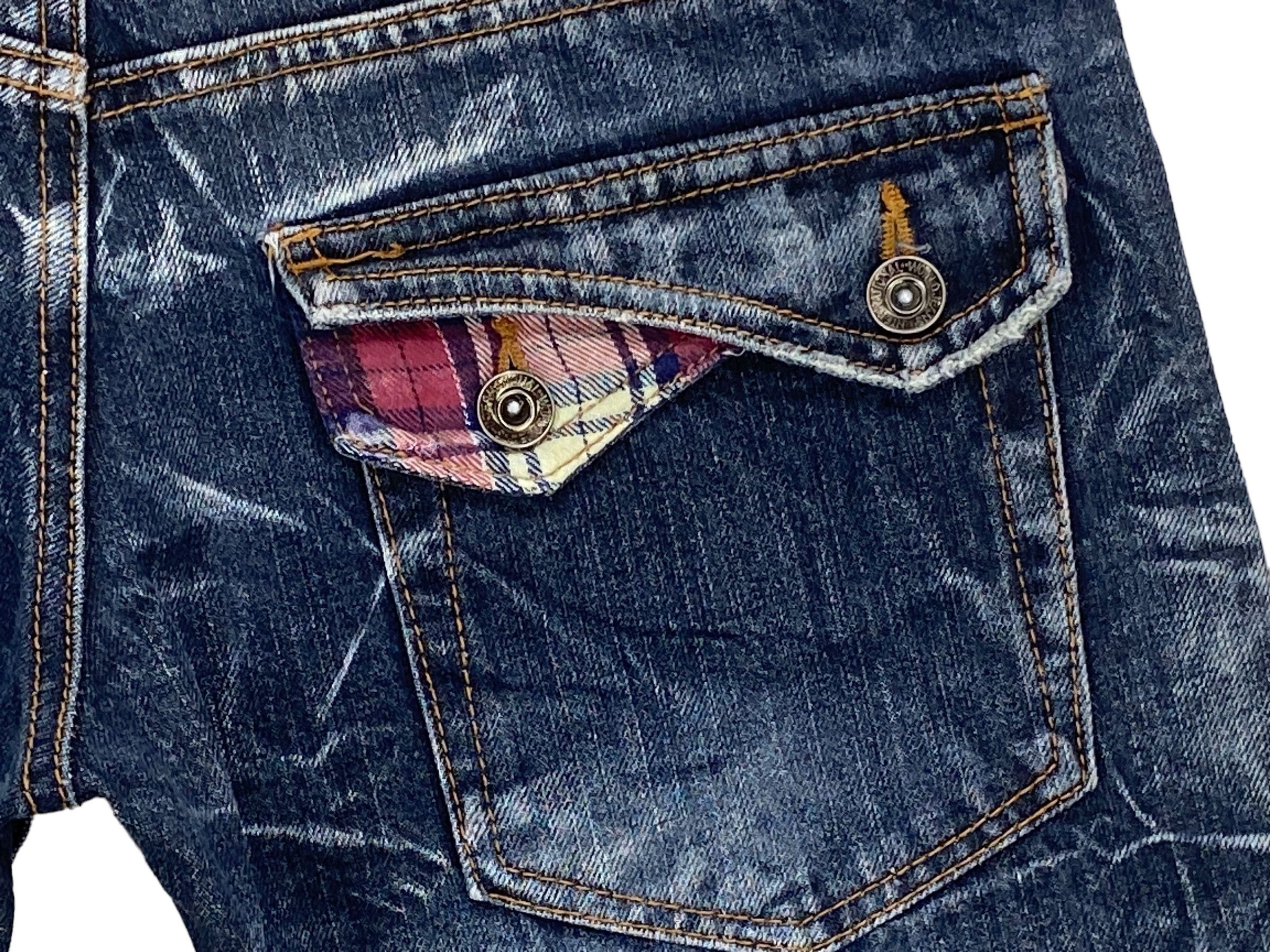 Japanese Brand Nylaus Short Jeans Double Waist Jeans Japanese Jeans Size US 29 - 9 Thumbnail