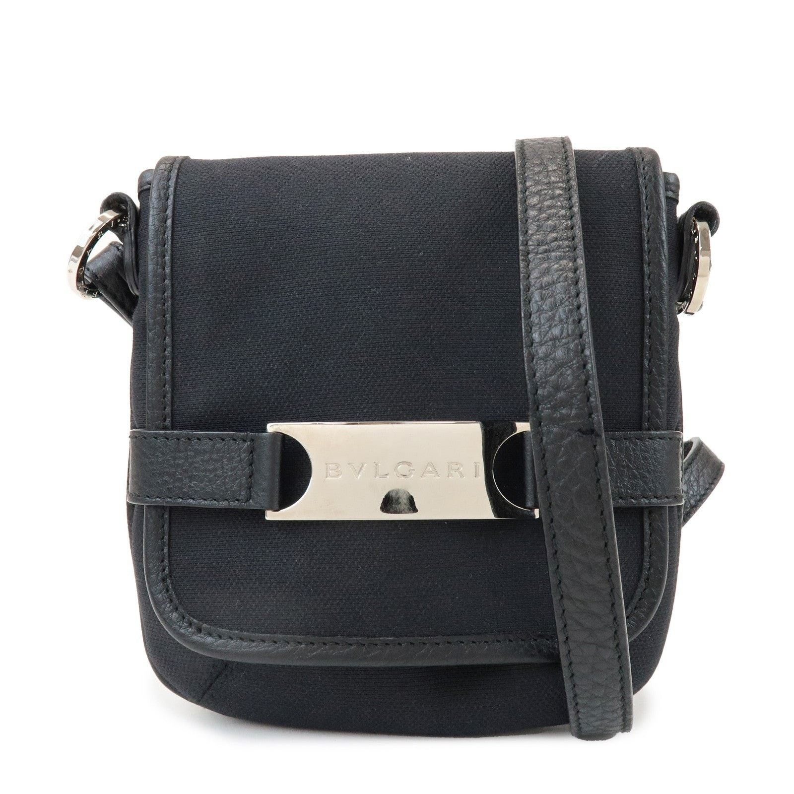 Bvlgari Bvlgari Canvas & Leather Crossbody Bag Black Size ONE SIZE - 1 Thumbnail