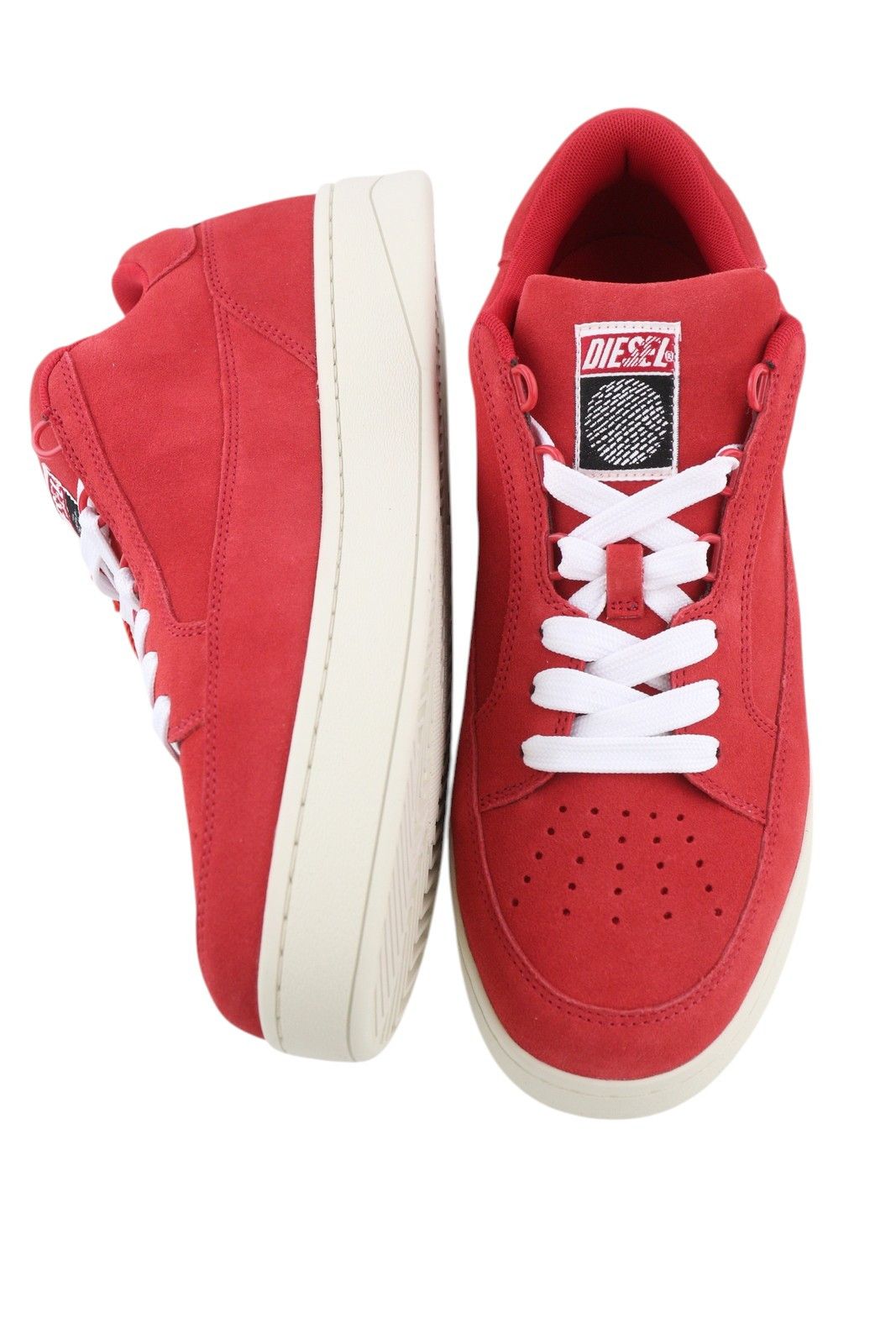 Diesel S-SINNA LOW EU44 Red Leather Low Top Logo 41106 Size US 11 / EU 44 - 7 Thumbnail