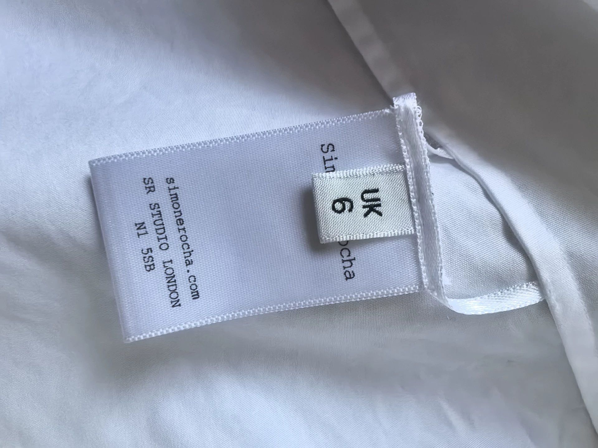 Simone Rocha Simon Rocha Women's Bow Oversize White Shirt UK6, New Size XS / US 0-2 / IT 36-38 - 6 Thumbnail