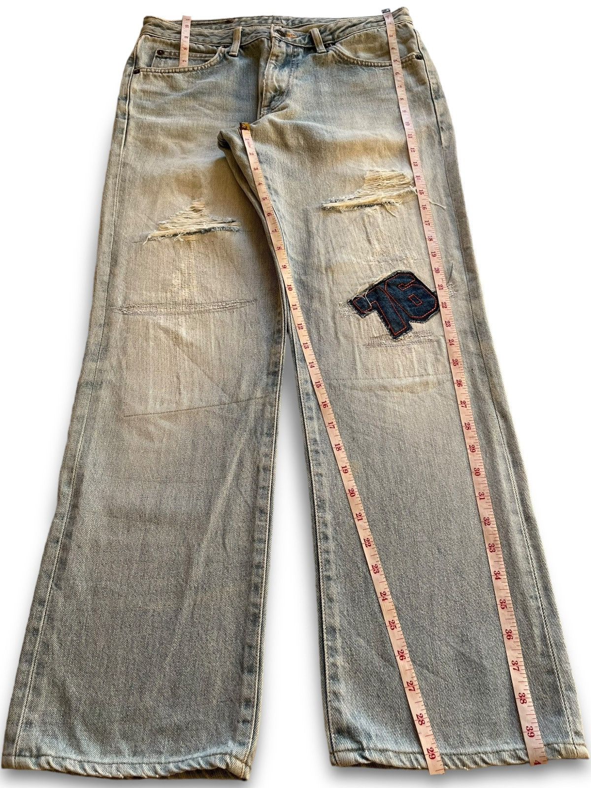 Edwin Vintage Japan Edwin 503 Distressed Patched Baggy Style Jeans Size US 32 / EU 48 - 12 Thumbnail
