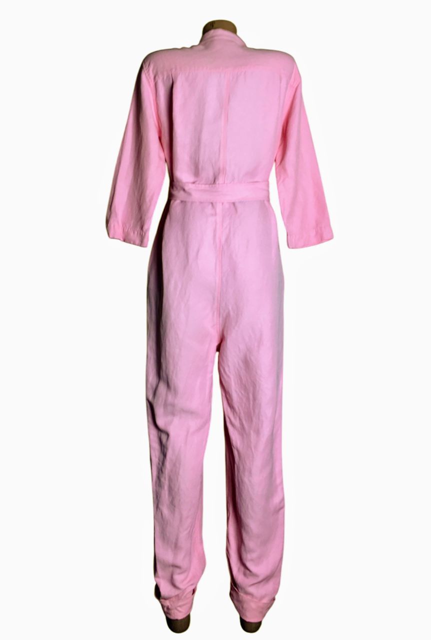 Sandro Sandro Straight-leg Twill Jumpsuit Pink Size EU 36 Size 27" / US 4 / IT 40 - 5 Thumbnail