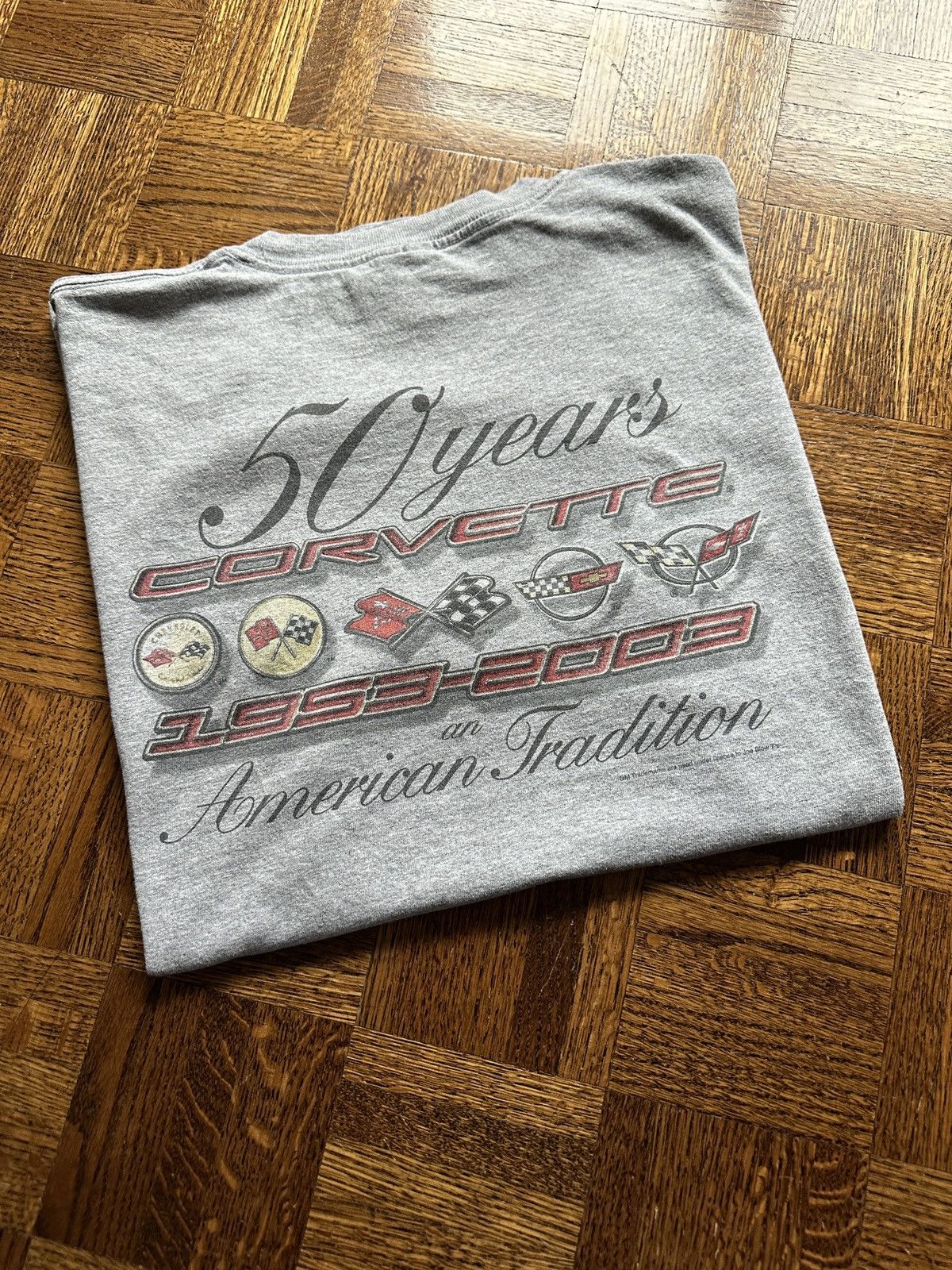 Vintage Vintage Y2K Corvette 50 Year Anniversary Graphic Tee Size US XL / EU 56 / 4 - 1 Thumbnail