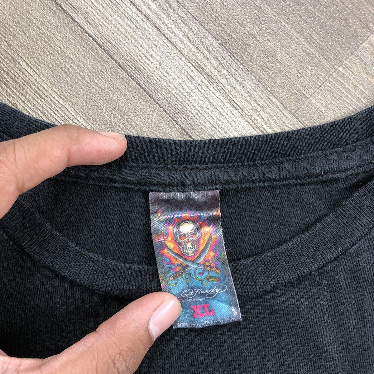 Christian Audigier × Ed Hardy × Vintage Y2K Ed Hardy Christian Audigier Big Logo Women Tee Size US L / EU 52-54 / 3 - 5 Thumbnail