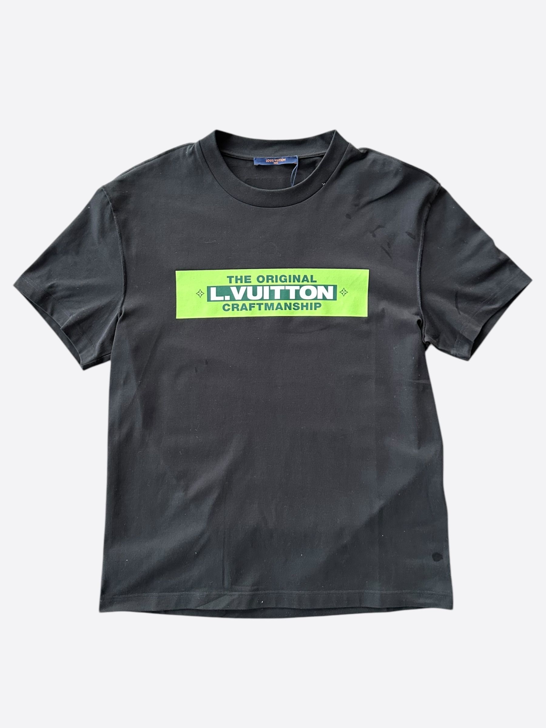 Louis Vuitton Black Green Craftmanship T-Shirt