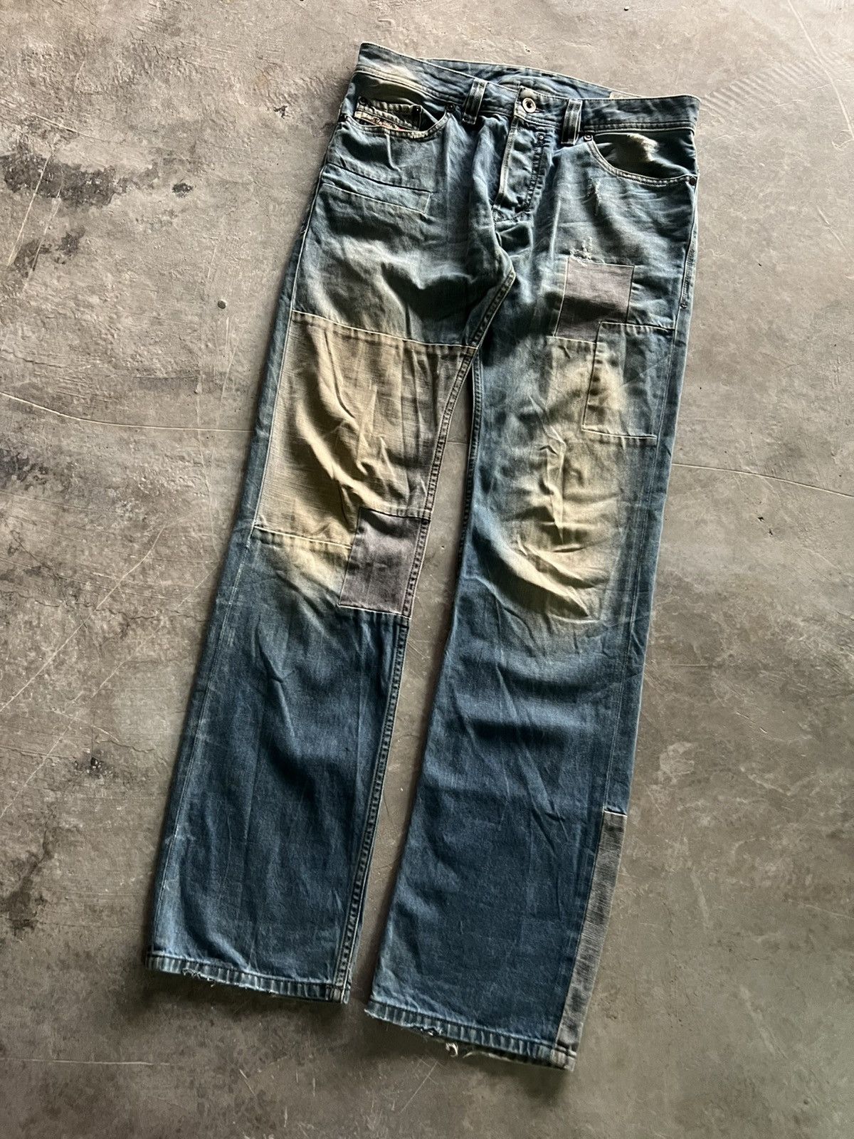 Diesel Diesel industries patchwork rusty stain dirty style jeans Size US 30 / EU 46 - 15 Thumbnail