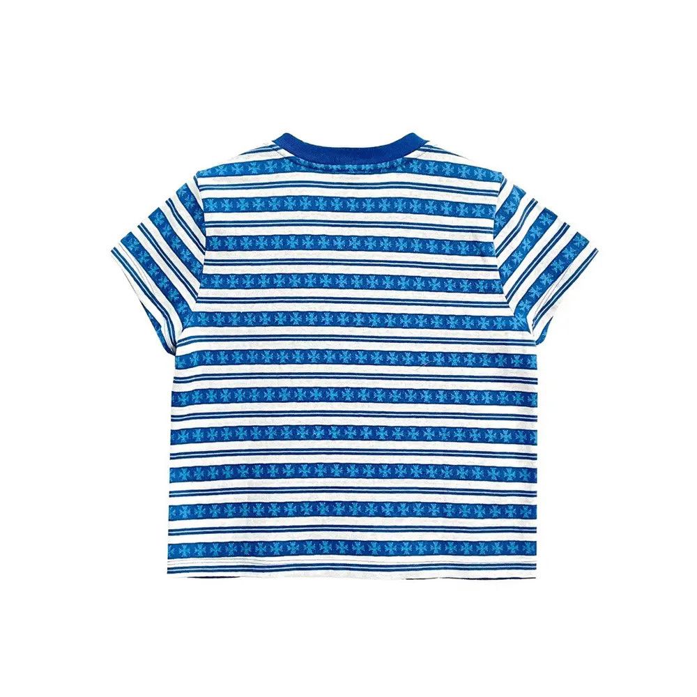 Chrome Hearts Chrome Hearts Blue Script Logo Stripe Short Sleeve Tee Size M / US 6-8 / IT 42-44 - 2 Thumbnail