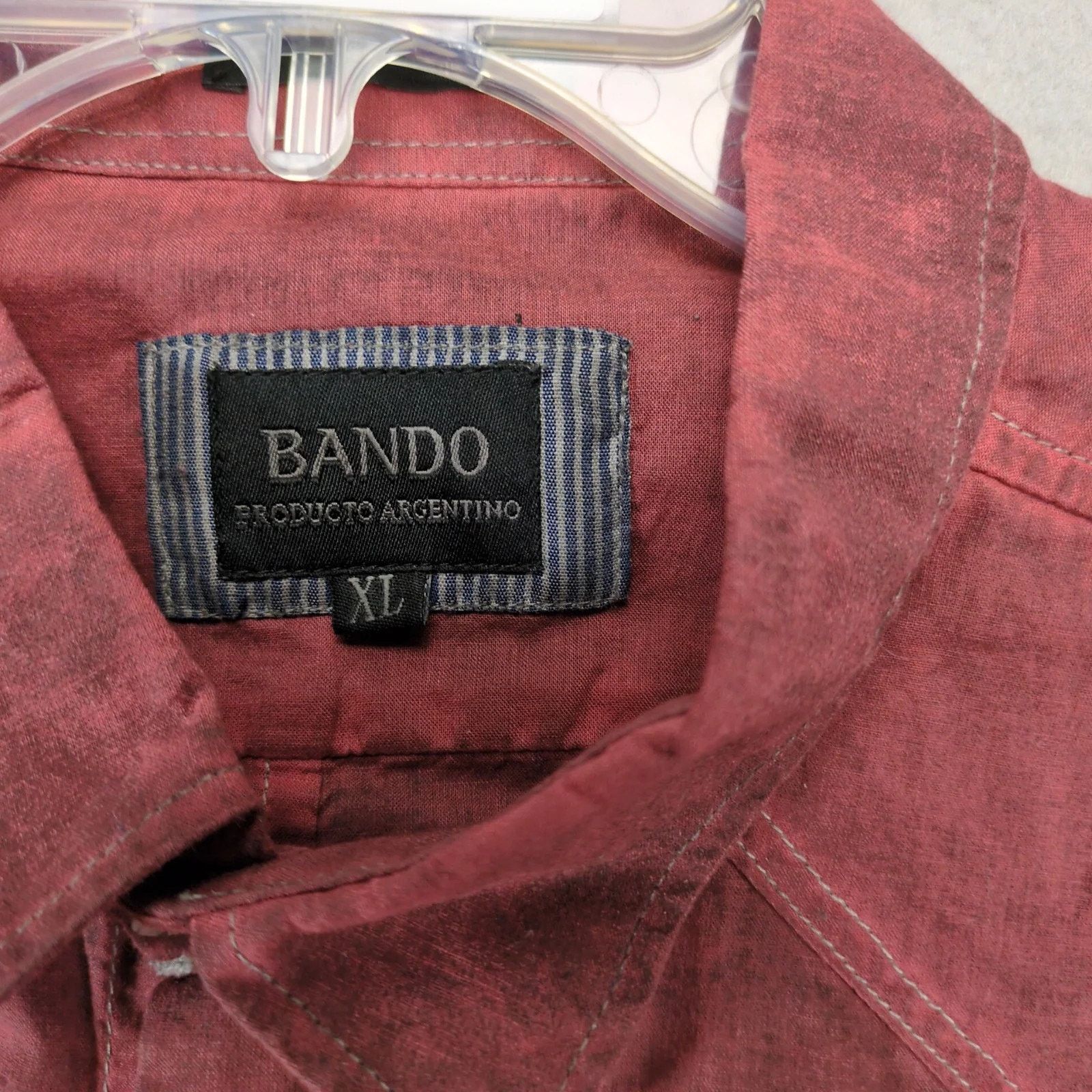 Other Bando Argentina Burgundy Pearl Snap Shirt Men's XL Long Slv Size US XL / EU 56 / 4 - 3 Thumbnail