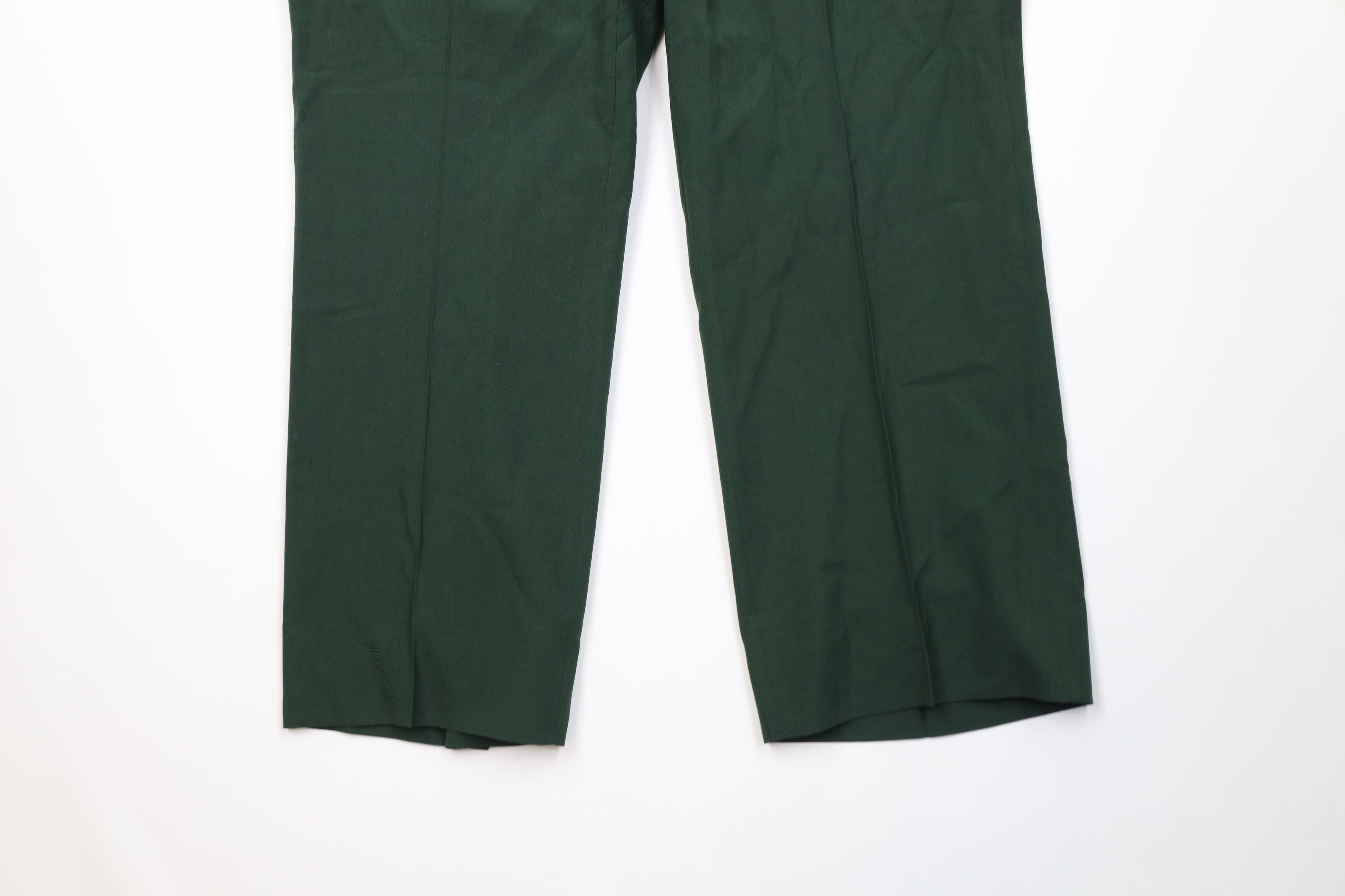 Vintage Vintage 70s Streetwear Blend Wide Leg Chino Pants Green USA Size US 36 / EU 52 - 4 Thumbnail