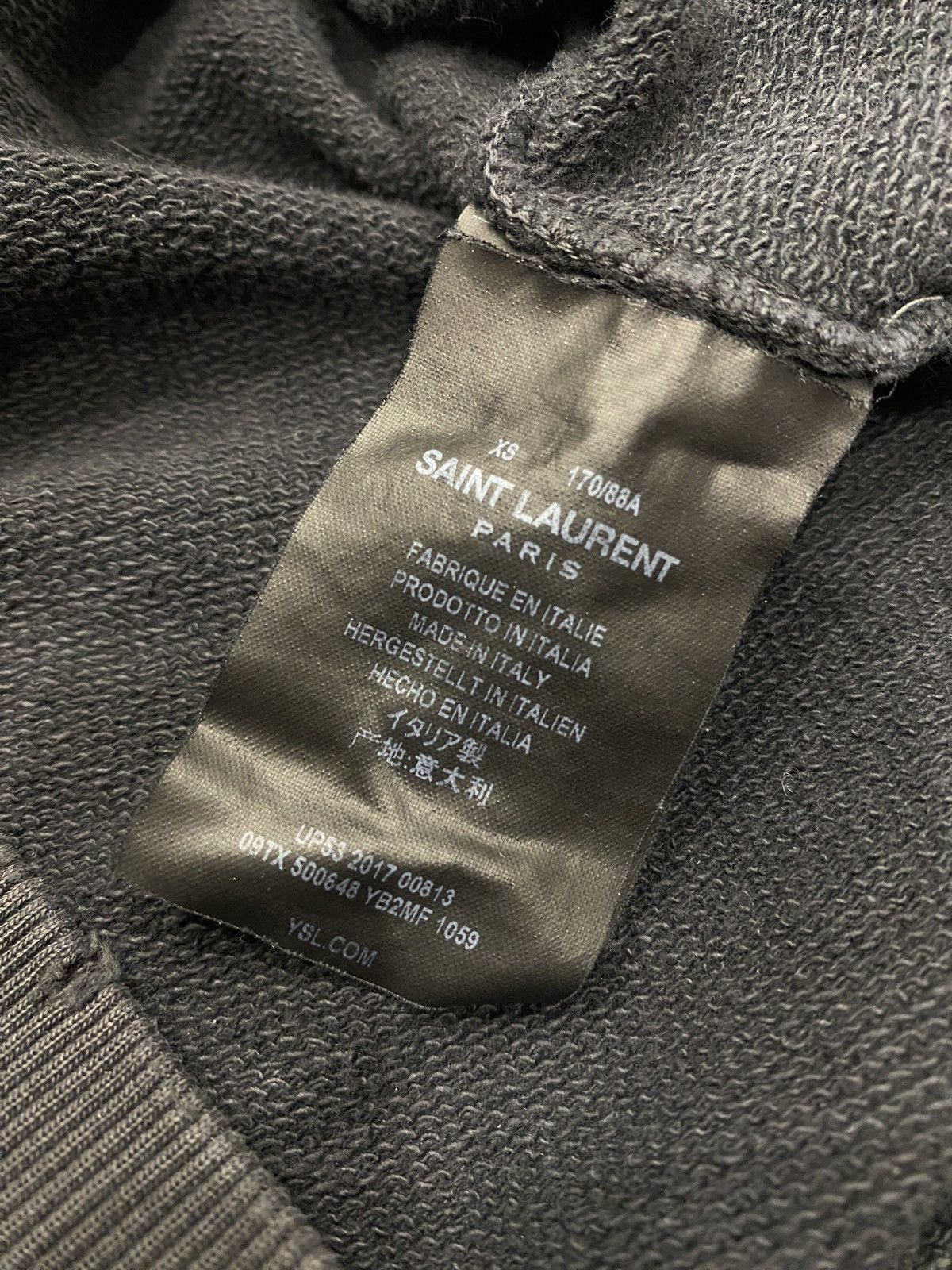 Saint Laurent Paris Saint Laurent Hedi Slimane Logo Hoodie Distressing Size US M / EU 48-50 / 2 - 9 Thumbnail