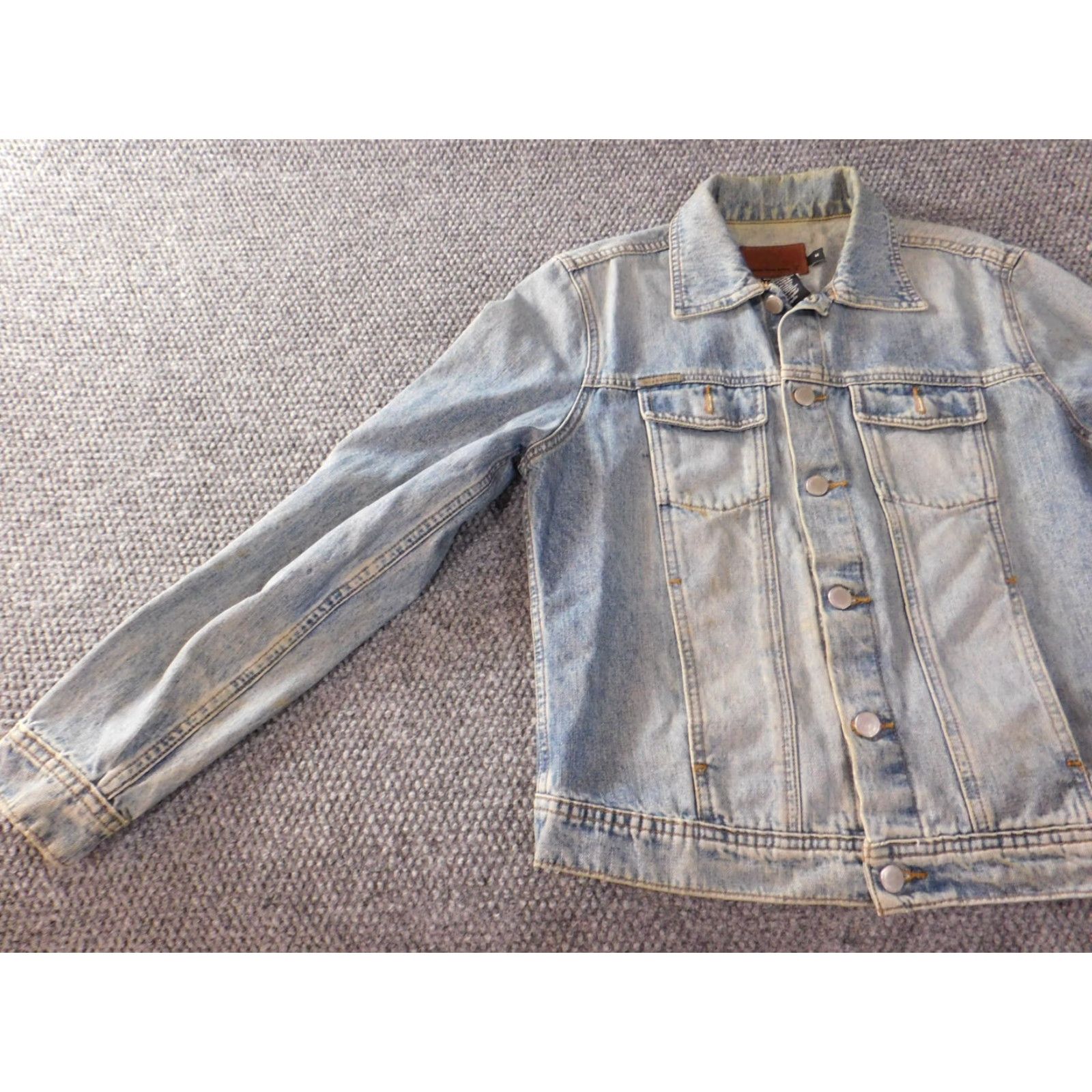 Calvin Klein Calvin Klein Denim Jacket Womens M Blue Button Cotton Jeans Regular Lining Logo Vintage No Size 32" / US 10 / IT 46 - 3 Thumbnail
