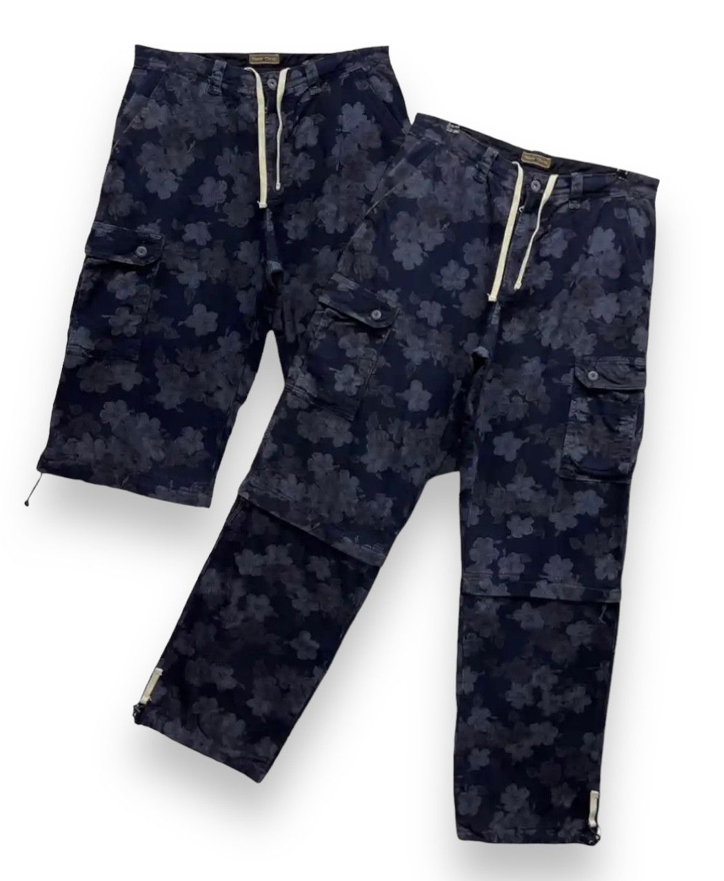 Japanese Brand 🔥2-Way Baggy Cargo Full Print Floral Denim Tears Inspired Size US 33 - 1 Thumbnail