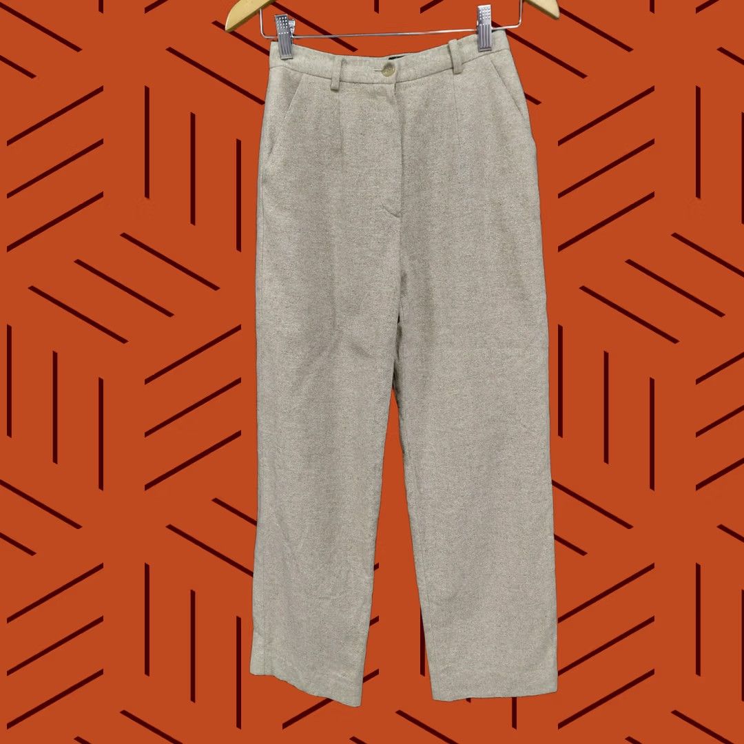 Vintage Avantgarde Pants Women Size 4 Beige 100% Wool Size 27" / US 4 / IT 40 - 1 Thumbnail