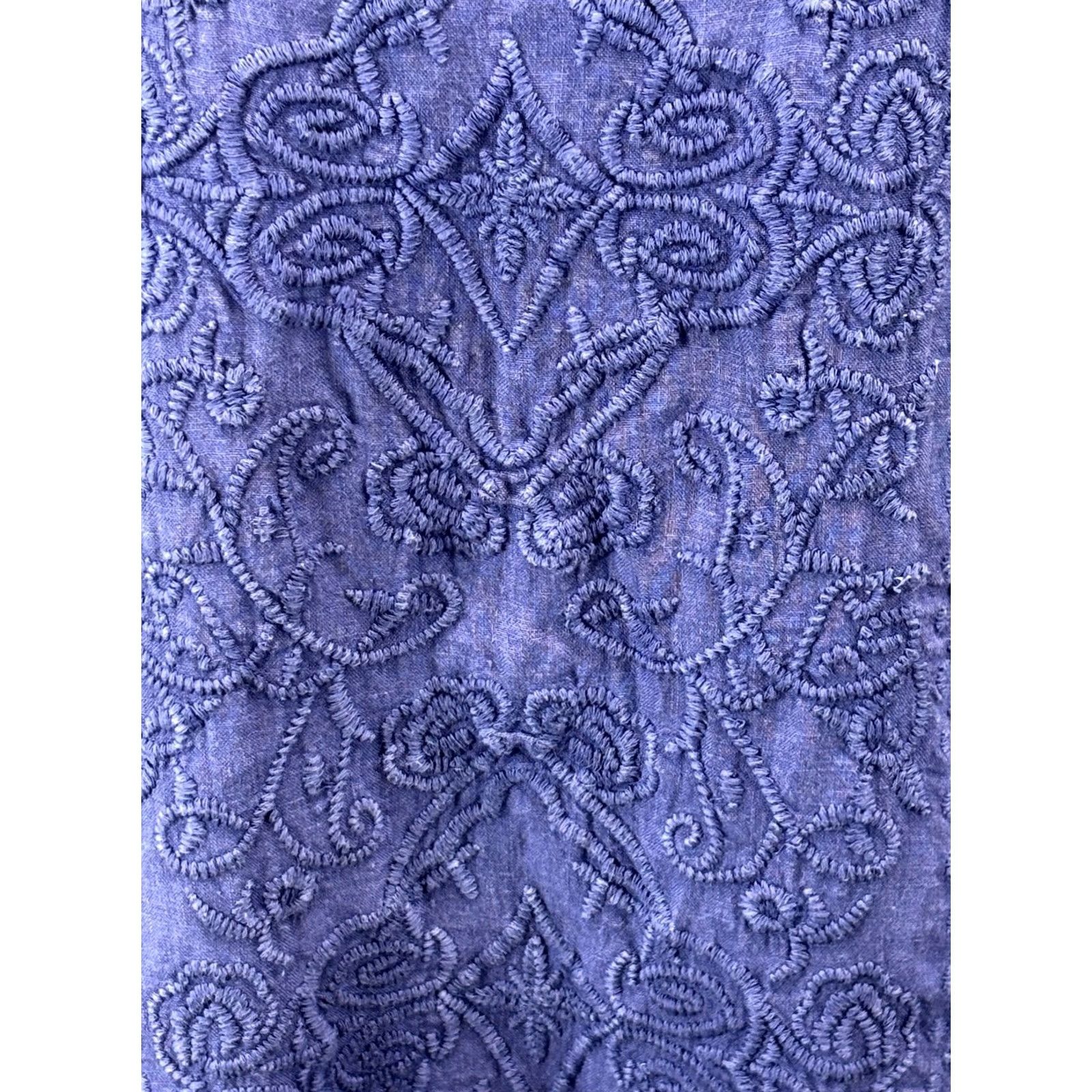Vintage Karyn Seo Linen Embroidered Top Shirt Womens M Purple Boho Lagenlook Coastal Shirt Womens M Purple Boho Lagenlook Coastal Size M / US 6-8 / IT 42-44 - 6 Thumbnail