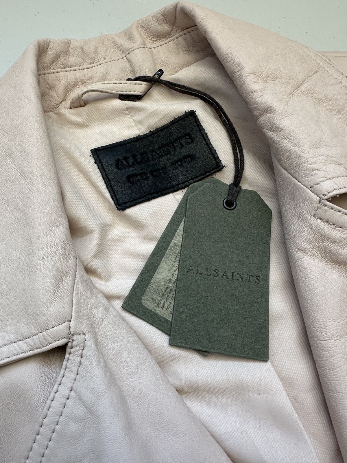 Allsaints All Saints Vela Biker Leather Asymmetrical Jacket Size XL / US 12-14 / IT 48-50 - 9 Thumbnail