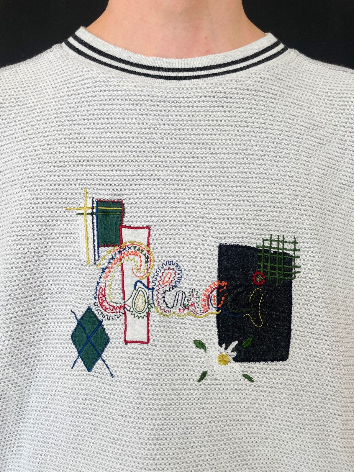 Carlo Colucci 90s Carlo Colucci Knit Sweater XL Embroidered Vintage Size US XL / EU 56 / 4 - 6 Thumbnail